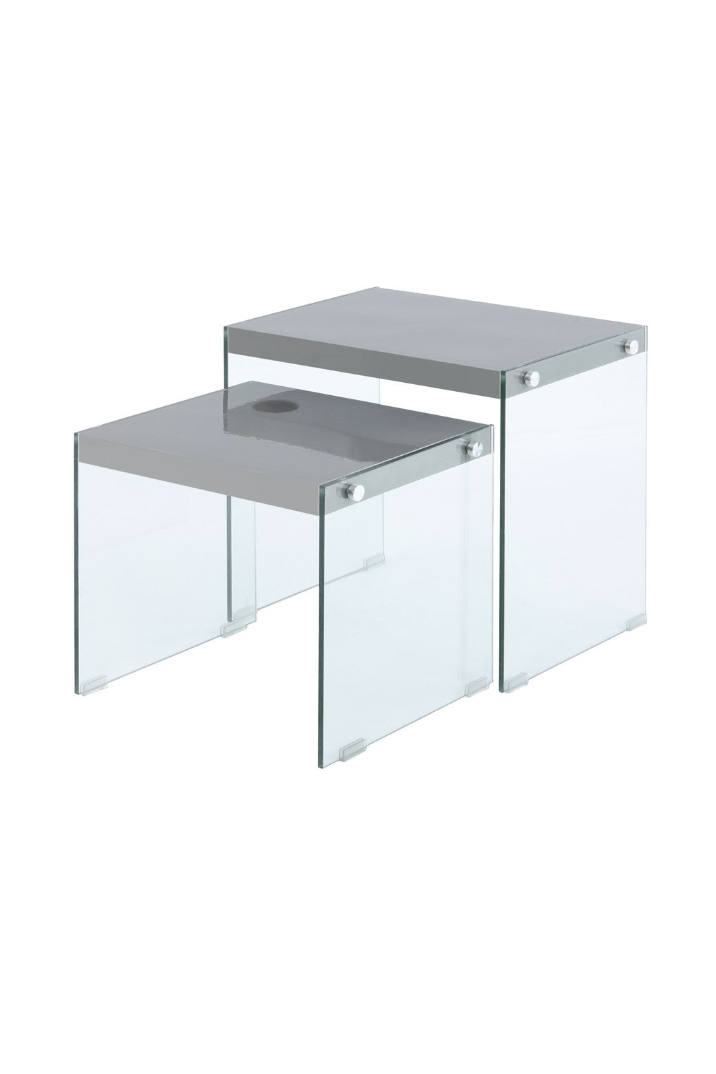 kayoom-elementary-125-beistelltisch-2er-set-modernes-design-mit-glas-seitenw-nde image 1