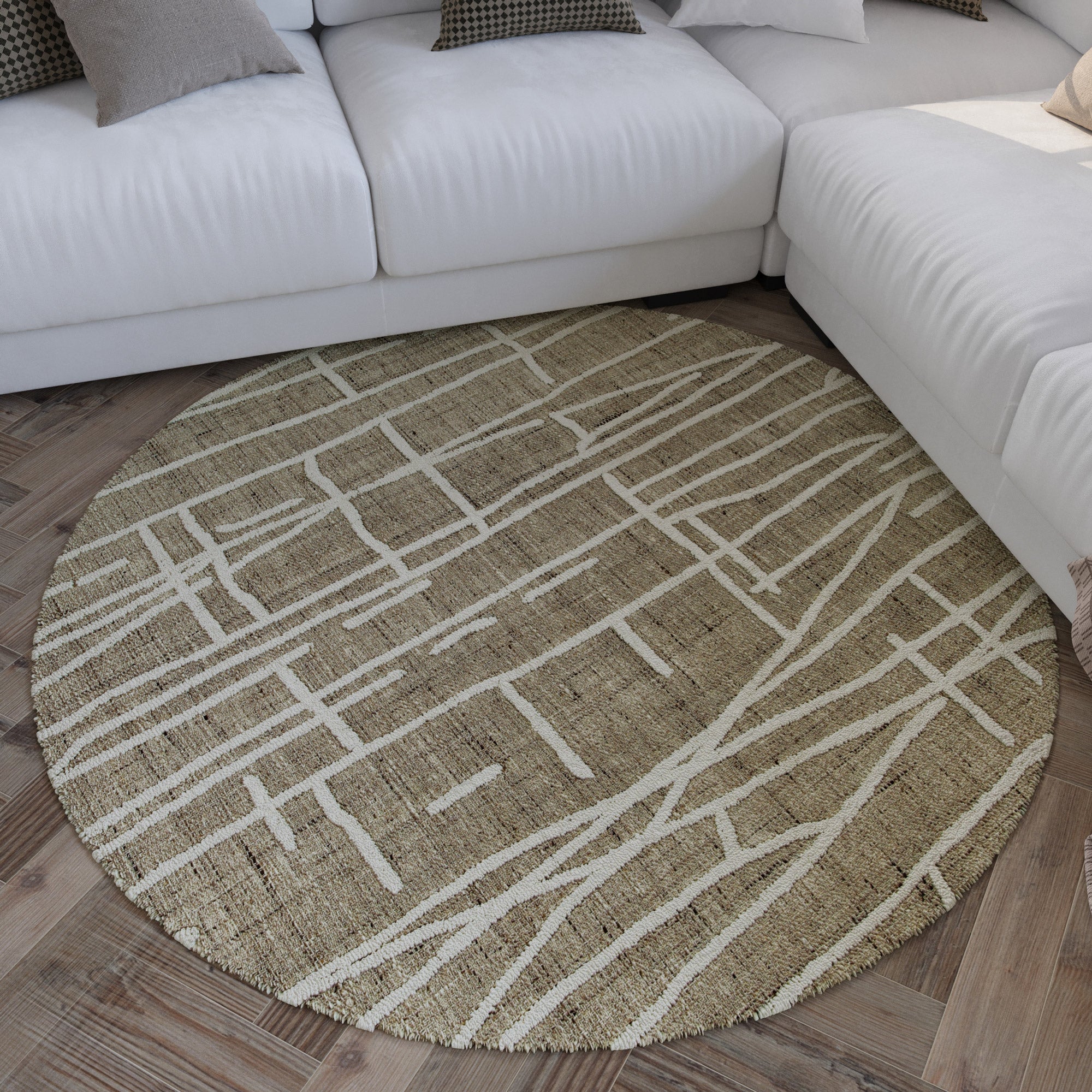 weconhome-hamptons-twentyfive-teppich-rund-taupe-meliert image 7