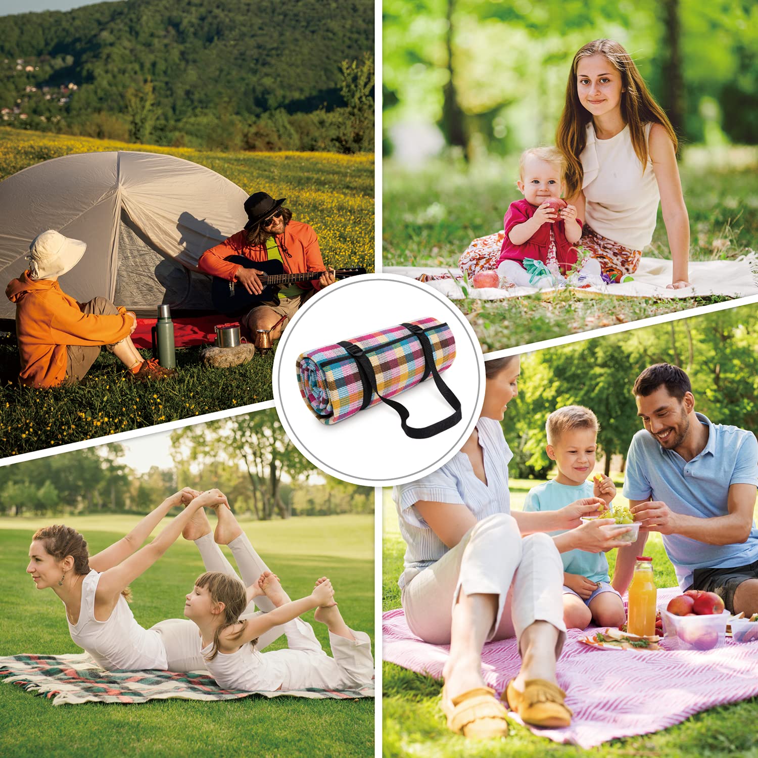paco-home-picknickdecke-xxl-wasserdicht-mehrfarbig-3-200x300-cm-mit-tragegriff image 2