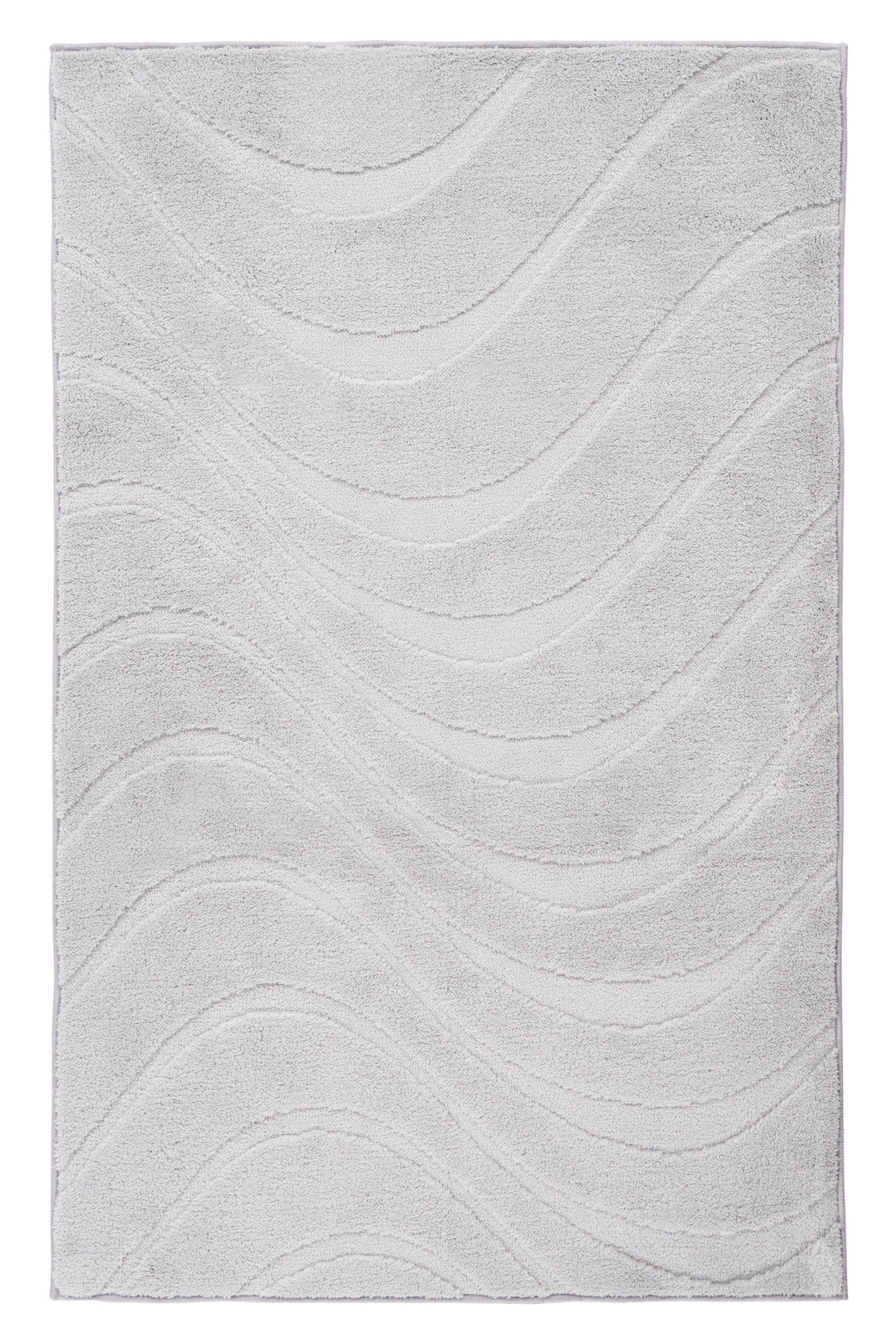 kayoom-badematte-ripple-soft-125-11-mm-flor-1400-g-m-polyester-silber image 1