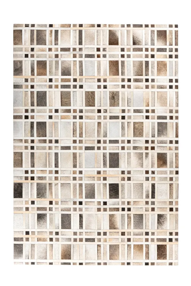 kayoom-lavin-225-design-teppich-patchwork-look-aus-lederst-cken-unikat-mit-leder image 1