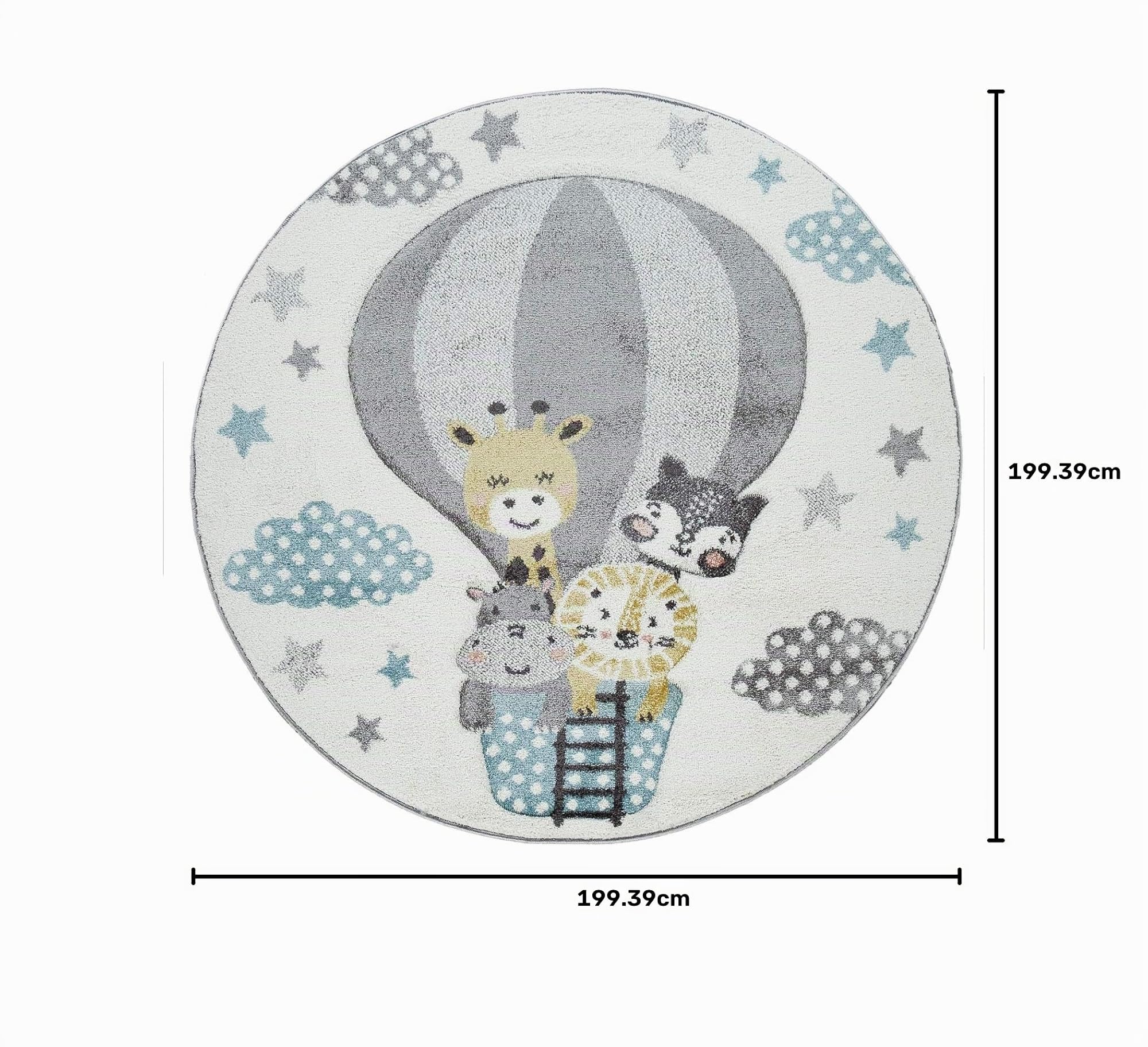 paco-home-kinderteppich-kurzflor-rund-120-cm-regenbogen-bauernhof image 2