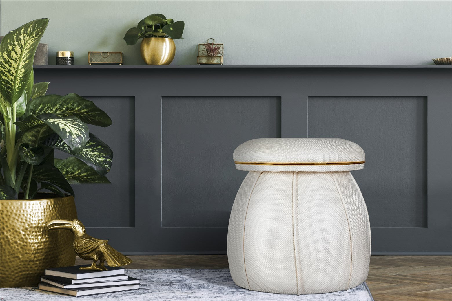 kayoom-hocker-corin-145-extravagantes-pouf-design-als-sitzhocker-und-ablage image 2