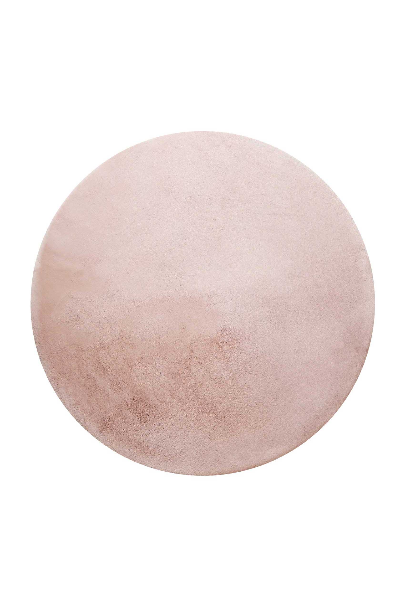 weconhome-homie-living-vita-teppich-rund-rosa-kunstfell-flauschig image 1