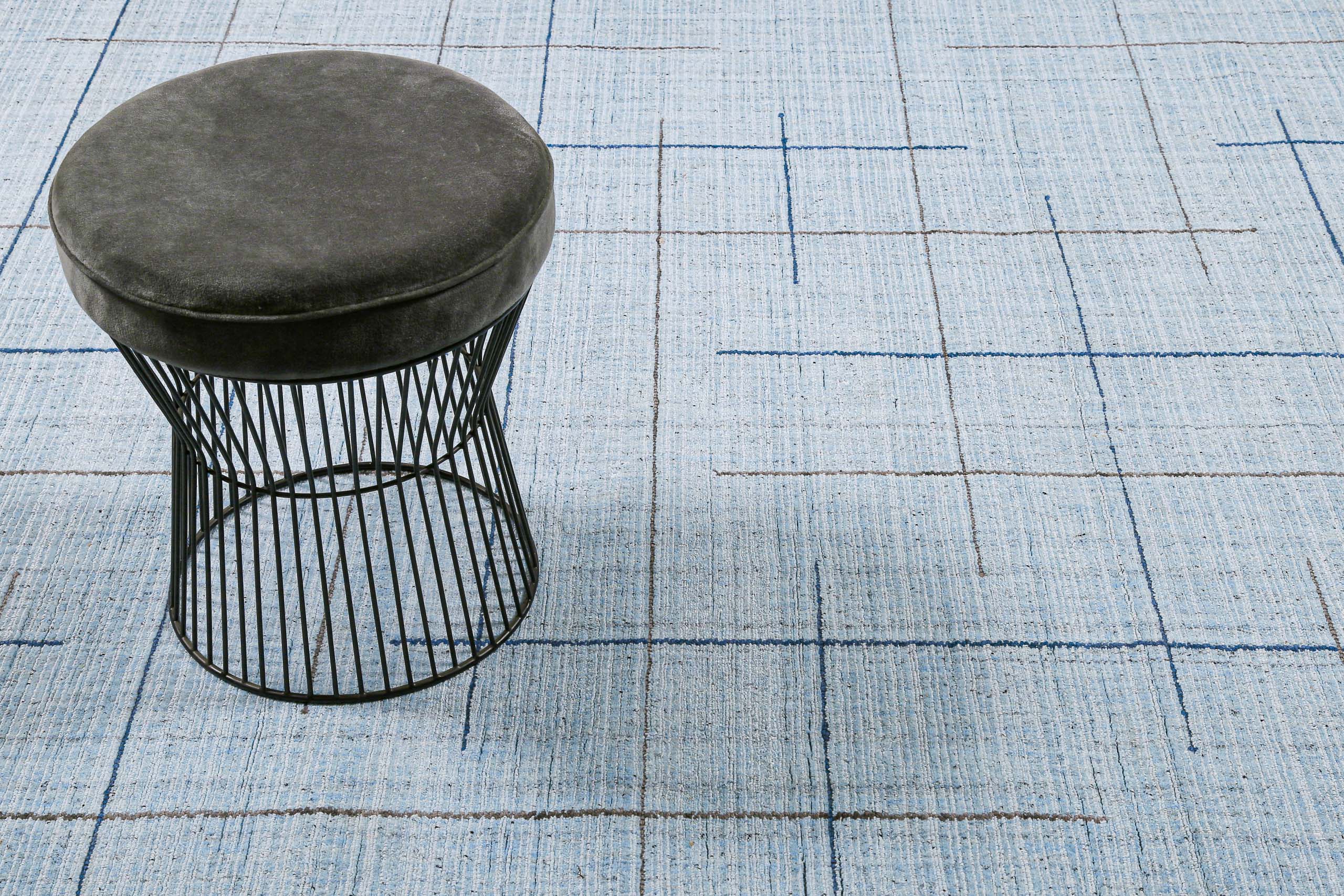 weconhome-milly-kurzflor-teppich-licht-blau-handgewebt image 7