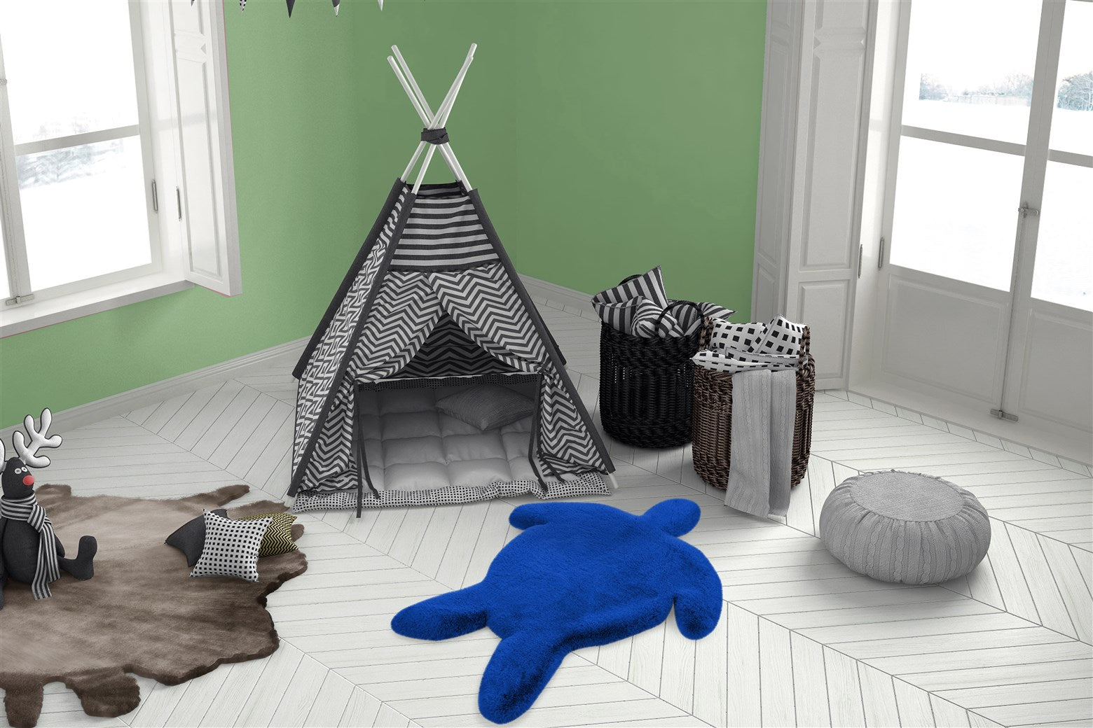 kayoom-lovely-kids-1325-kinderteppich-schildkr-tenform-kuschelig-verschiedene-fa image 5