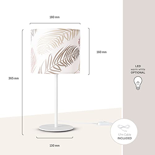 paco-home-volta-tischlampe-stoffschirm-jungle-blumen-e14-mit-stecker image 7