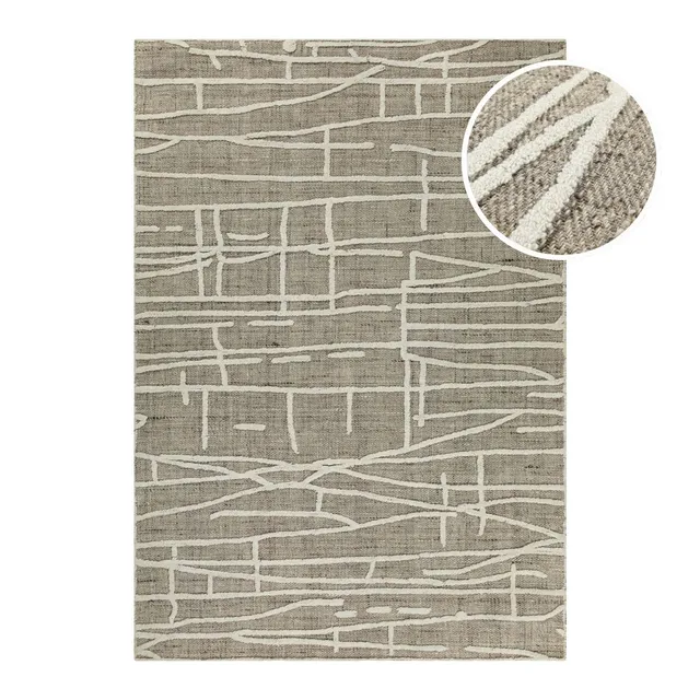 hamptons-by-weconhome-twentyfive-kurzflor-teppich-taupe-meliert image 1