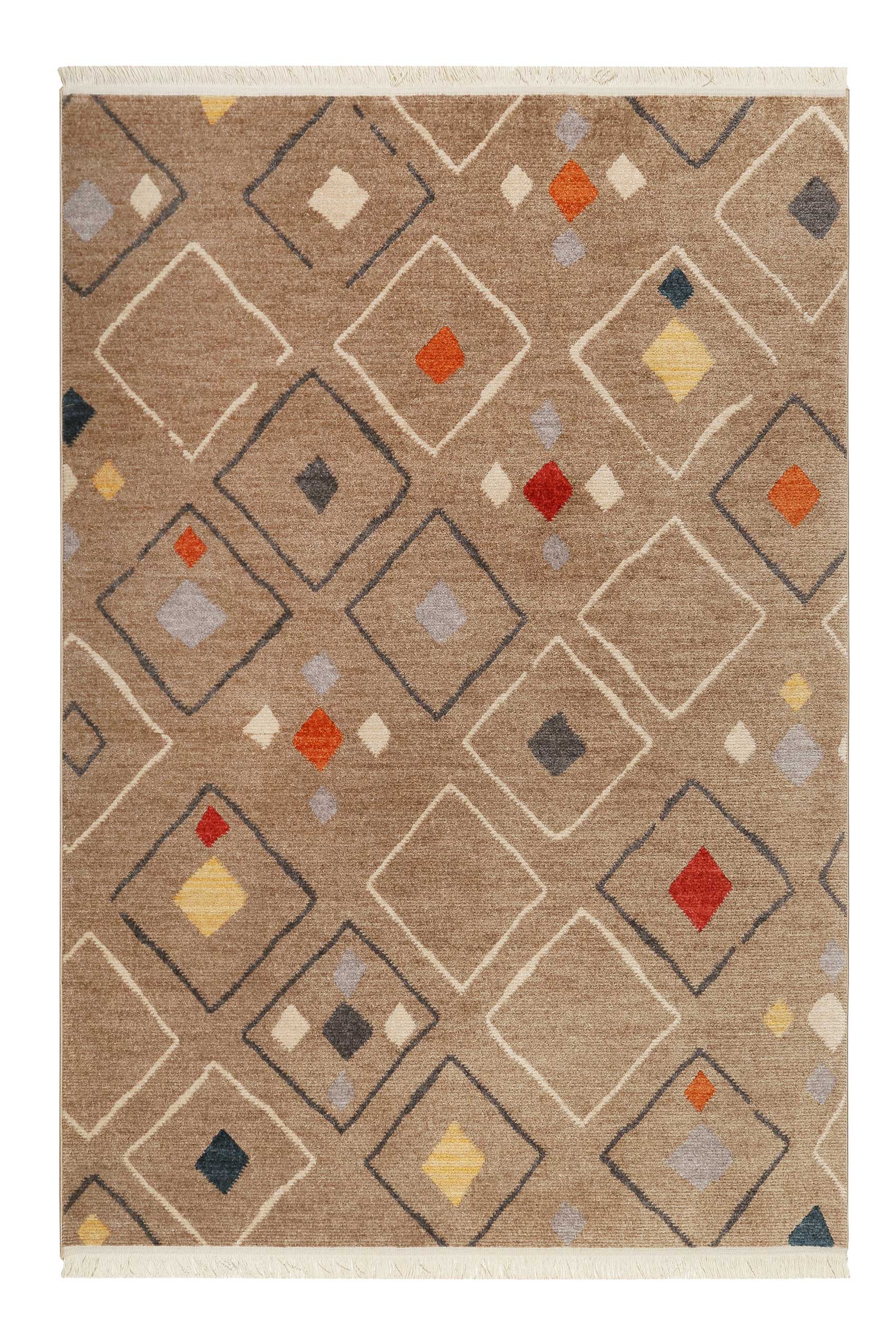 weconhome-mont-royal-teppich-sand-braun-bunt-kurzflor-b-ware image 1