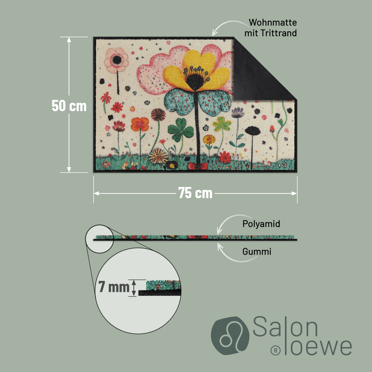 salonloewe-fantasy-flower-eingangsmatte-50-x-75-cm image 4
