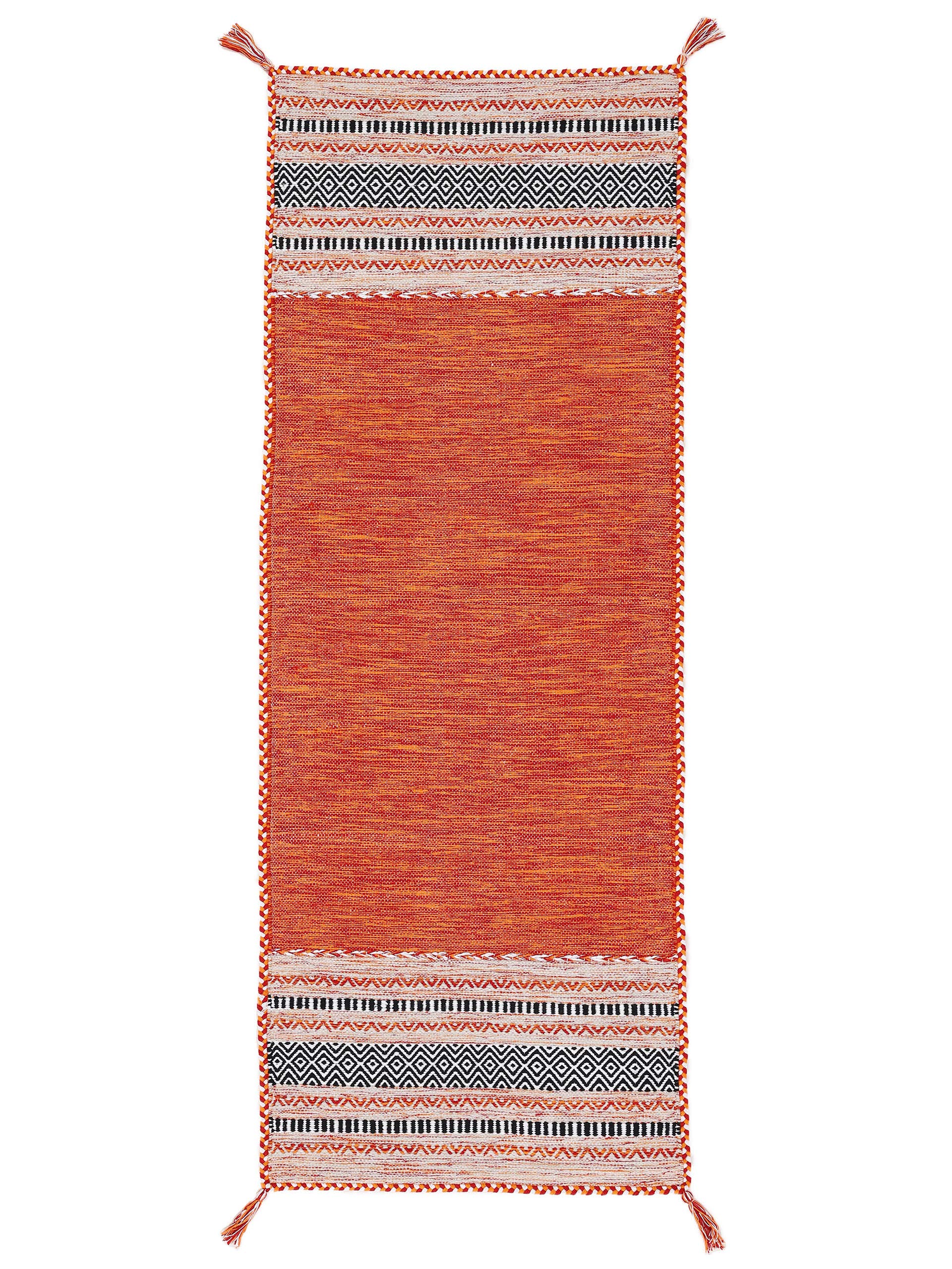carpetfine-kelim-azizi-l-ufer-baumwolle-rot-80x500-cm image 8