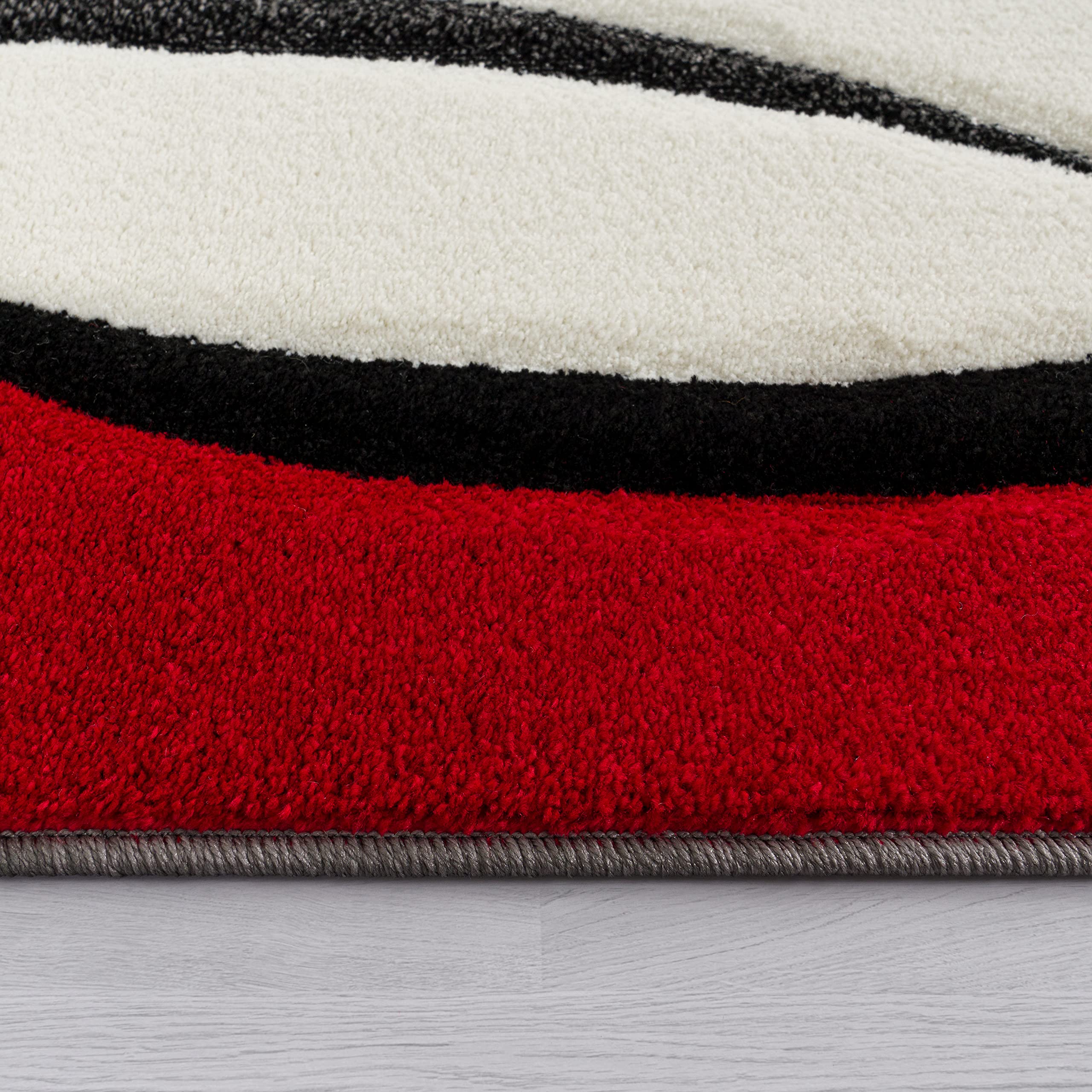 paco-home-designer-teppich-karo-rot-schwarz-120x170-cm image 2