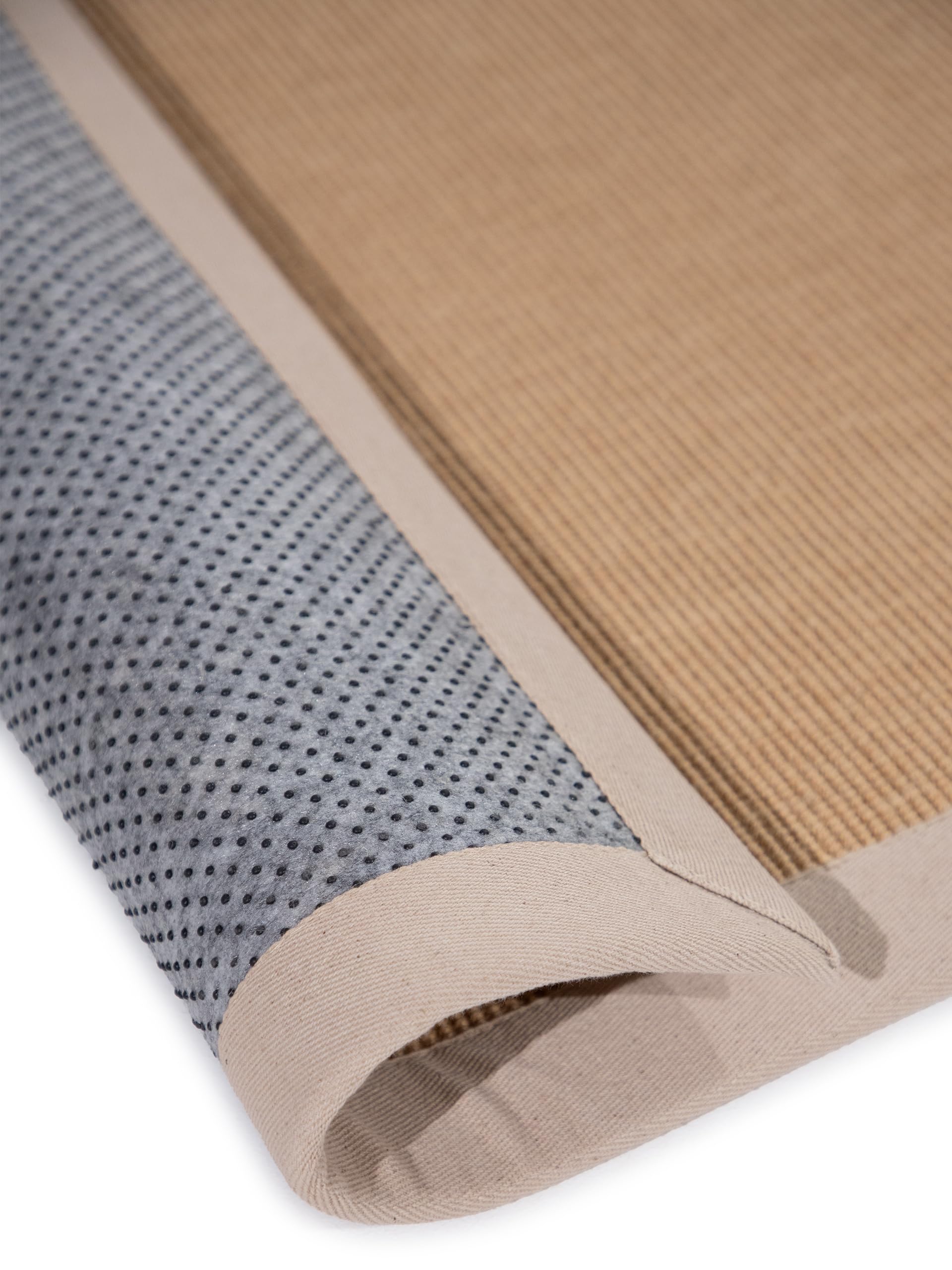 carpetfine-sisalteppich-naturfarbe-80x150-cm-handgewebt-beige-jute-baumwolle image 6