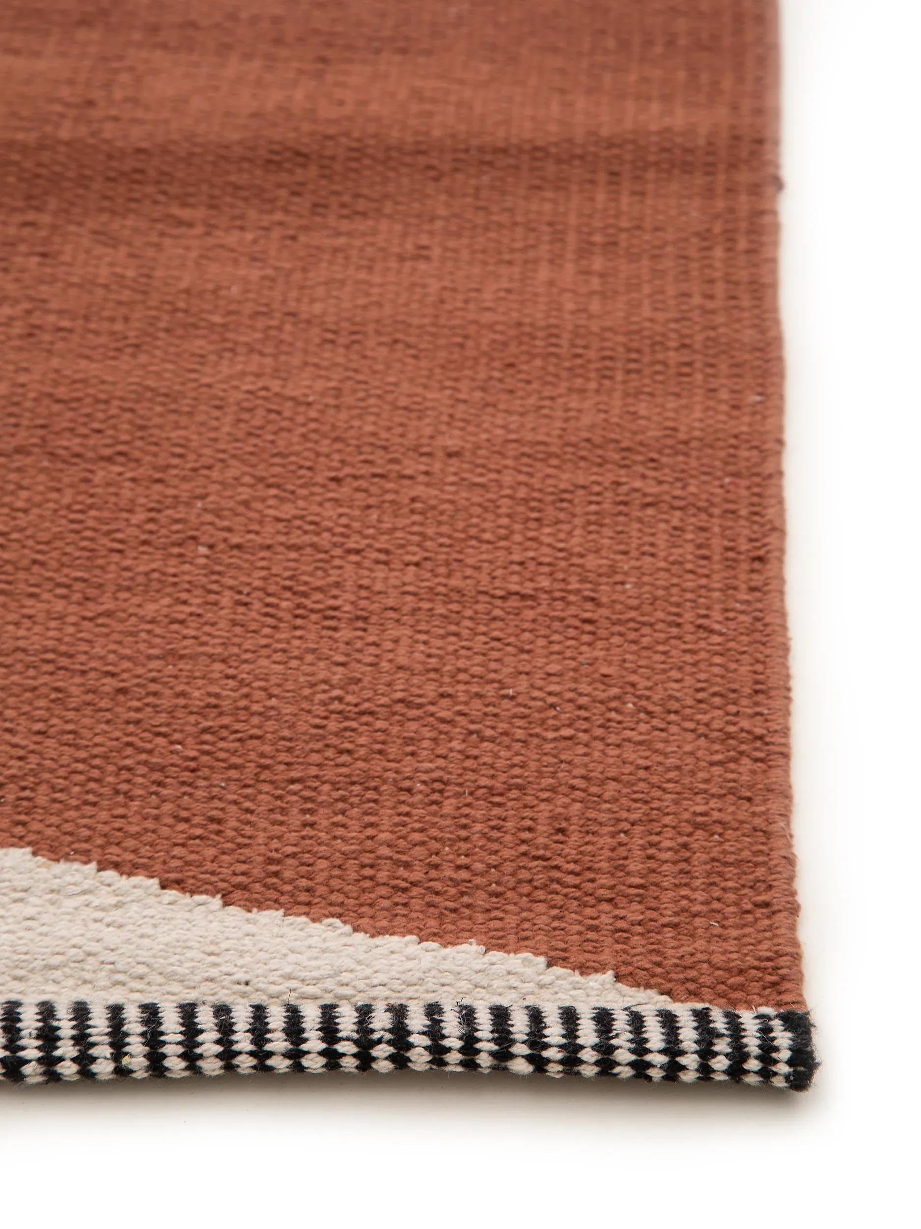 benuta-pop-baumwollteppich-lenny-terracotta-70x200-cm-l-ufer-100-baumwolle-abstr image 4