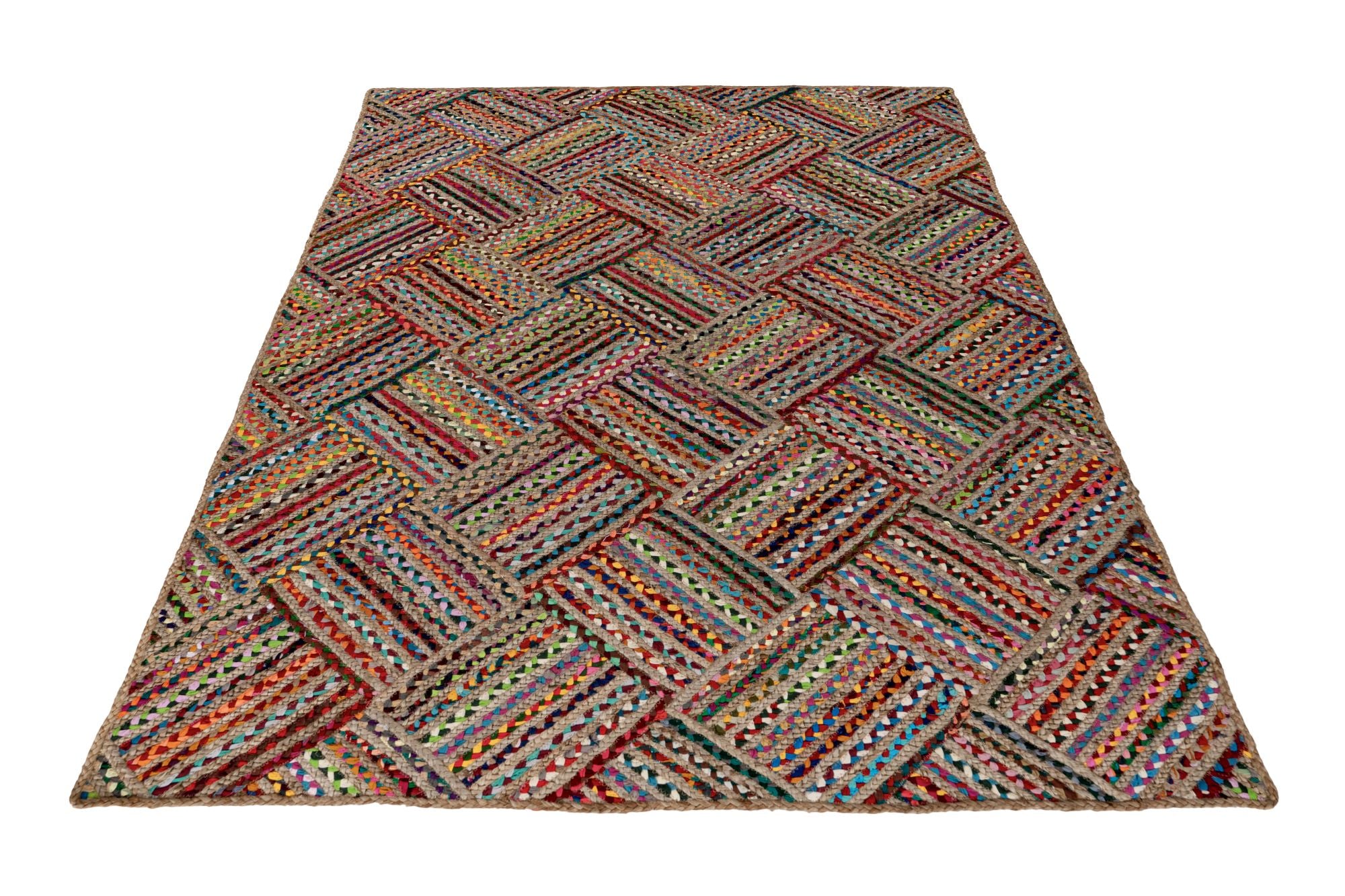 kayoom-tulum-355-multi-handgeknoteter-baumwollteppich-mit-buntem-design-6-mm-kur image 3
