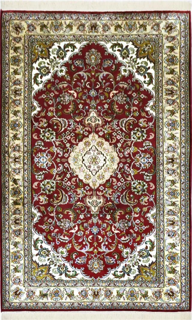kayoom-kashan-9040-multi-orient-teppich-97x151-cm-handgewebt-allover-design image 1