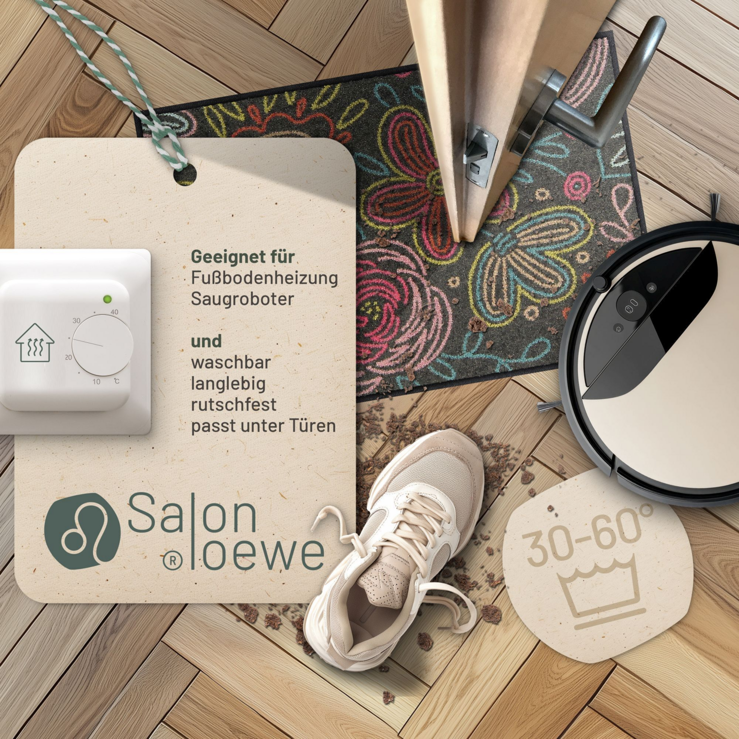 salonloewe-dot-flowers-grey-eingangsmatte-50-x-75-cm image 2