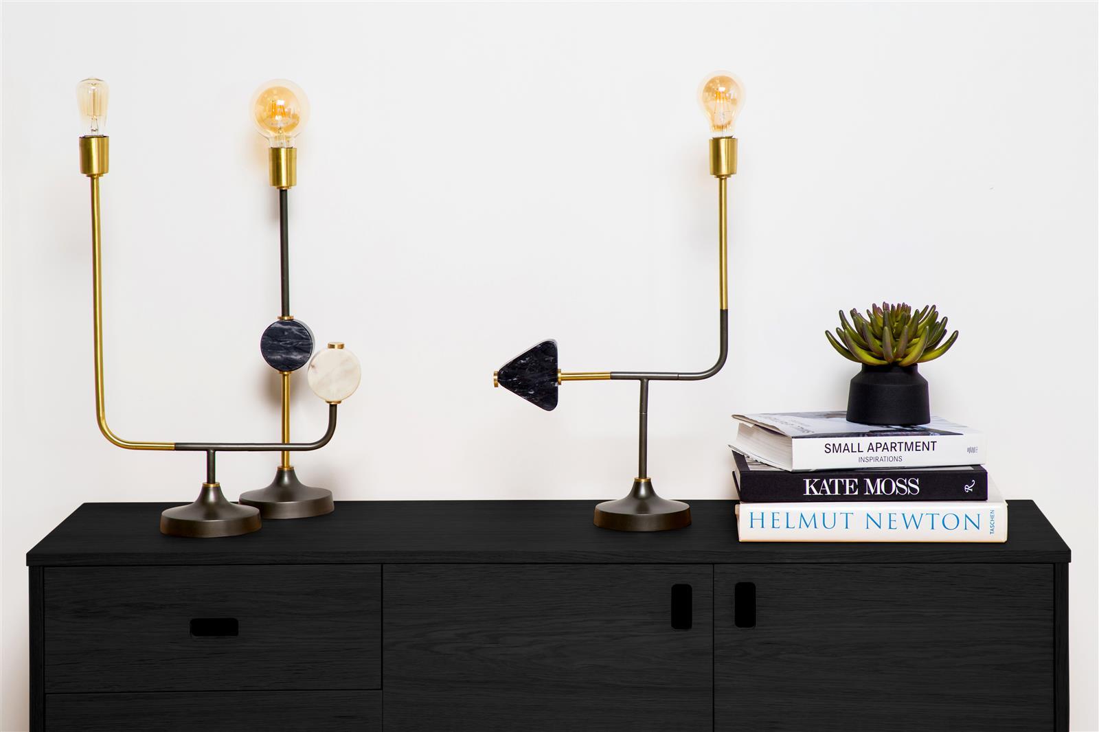 kayoom-tischlampe-carlea-287-schwarz-modernes-design-mit-gold-und-marmor-akzente image 2