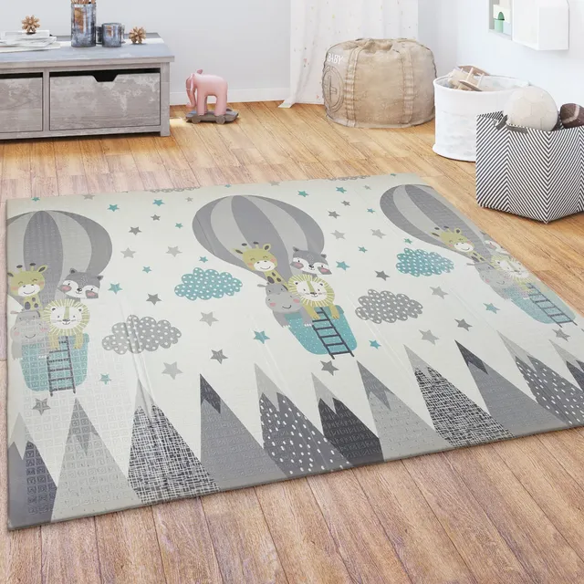 paco-home-spielmatte-krabbelmatte-180x200-cm-creme-tier-motiv-wendbar image 1