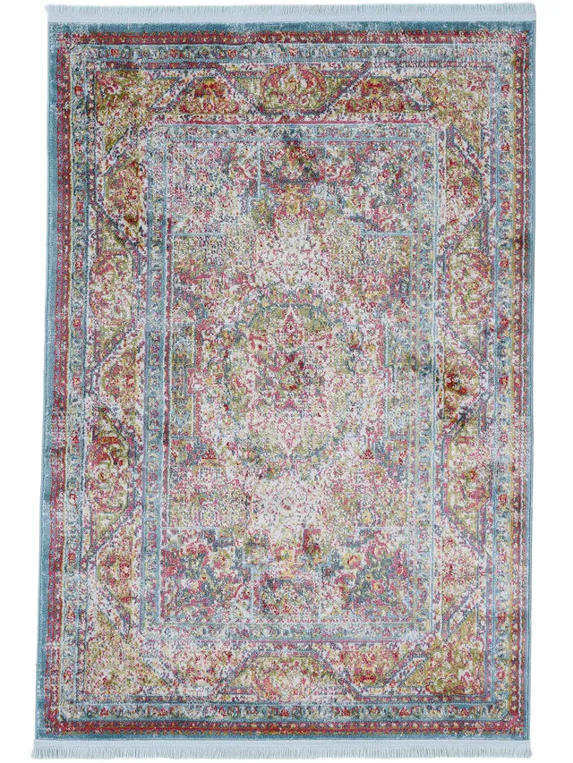 carpetfine-yuri-vintage-teppich-t-rkis-80x150-cm-moderner-teppich-f-r-wohn-und-s image 1