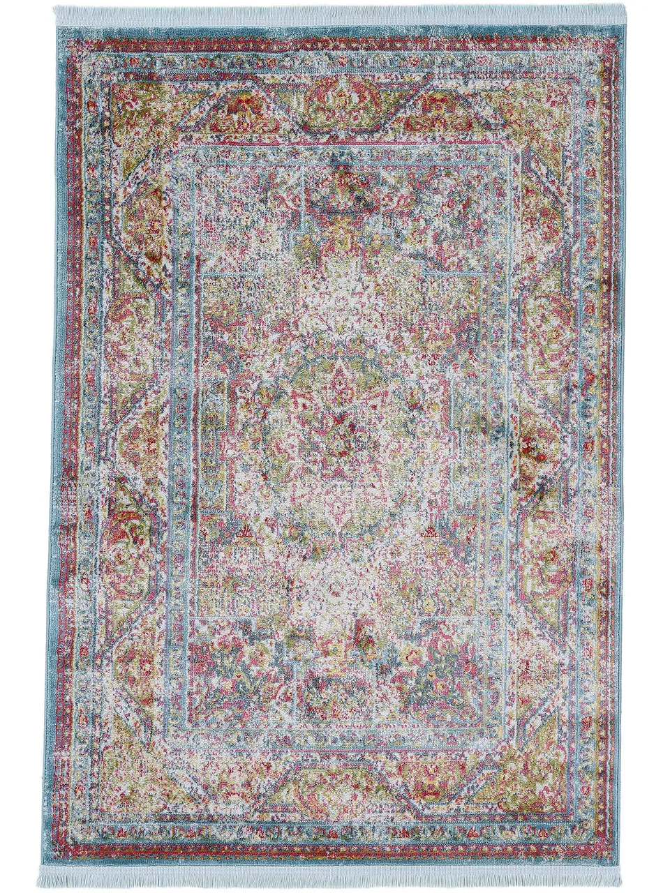 carpetfine-yuri-vintage-teppich-t-rkis-80x150-cm-moderner-teppich-f-r-wohn-und-s image 1