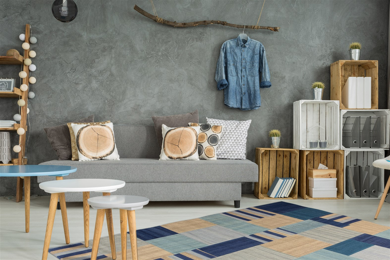 kayoom-radical-310-naturteppich-im-patchwork-design-handgefertigt-aus-wolle-baum image 3