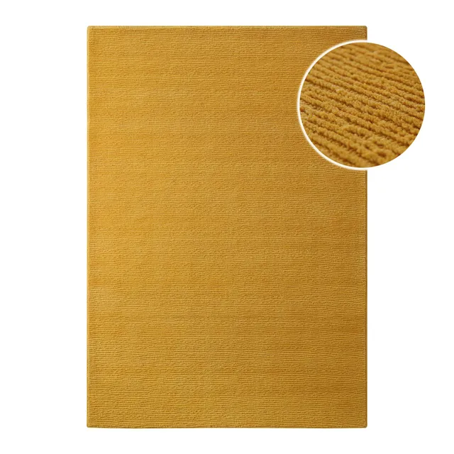 weconhome-castello-one-kurzflor-teppich-gelb-schurwolle image 1