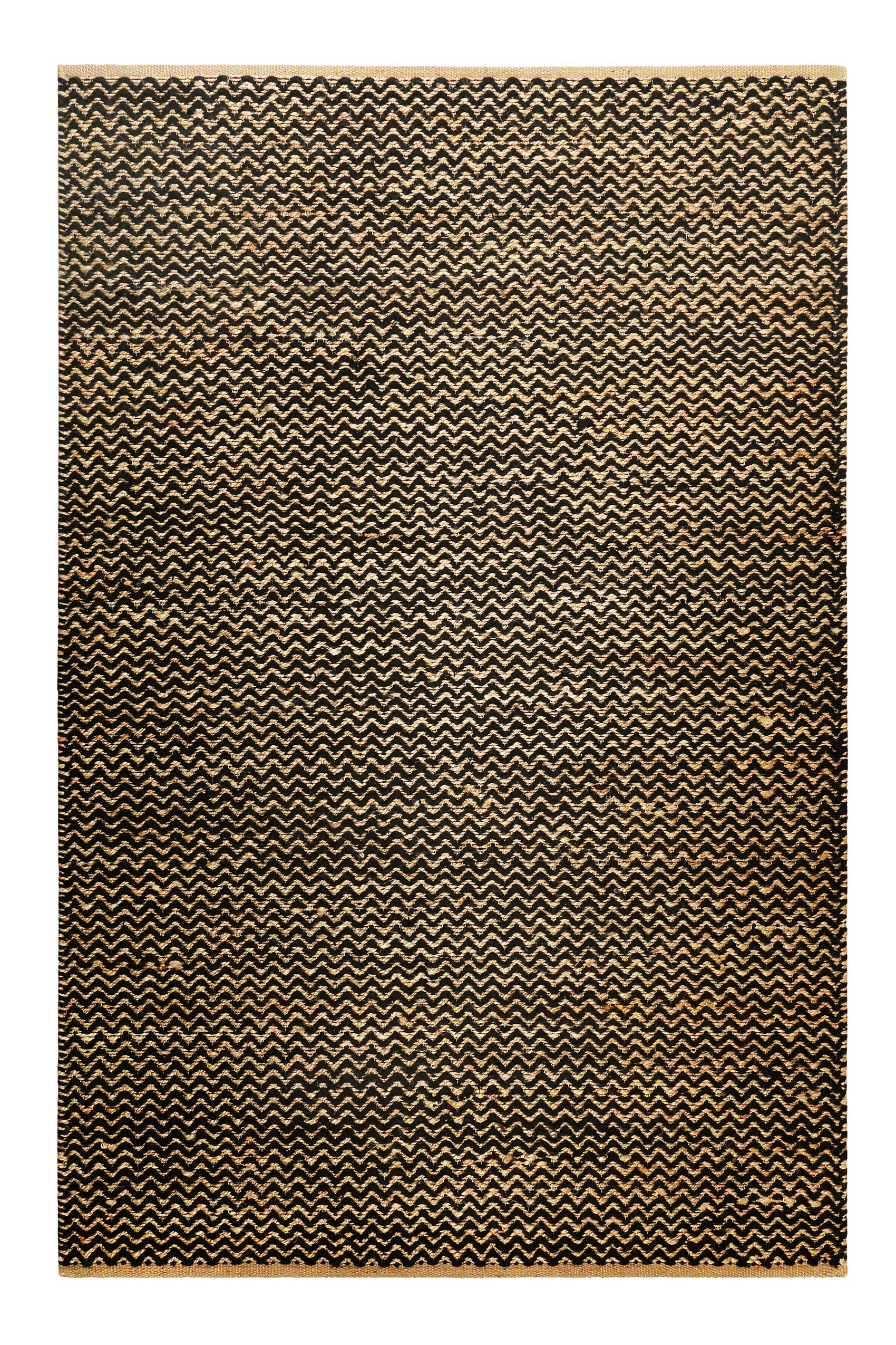 weconhome-green-looop-kelim-teppich-montpellier-schwarz-beige-naturfaser image 1