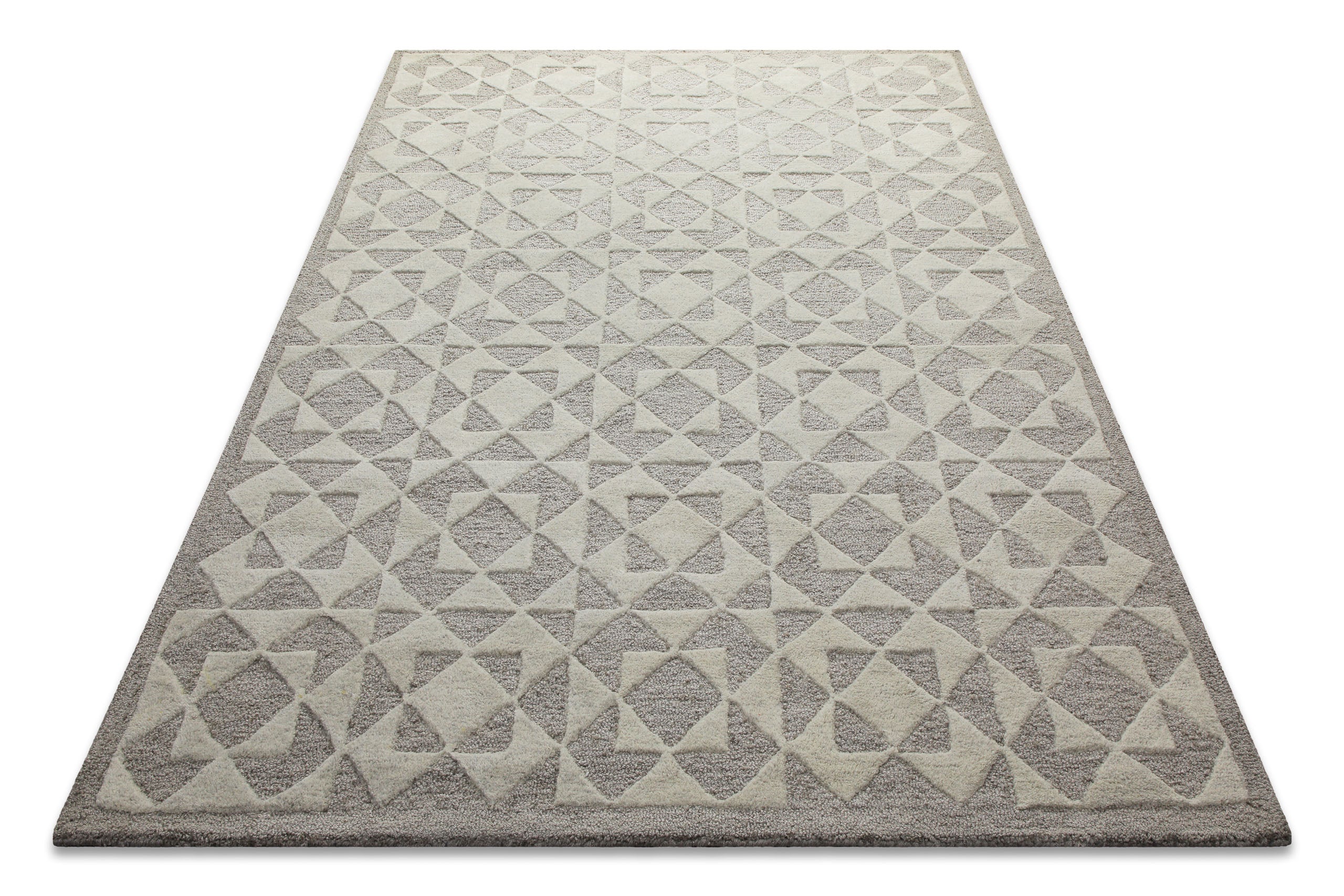 weconhome-downtown-kurzflorteppich-taupe-grau-handgetuftet image 3