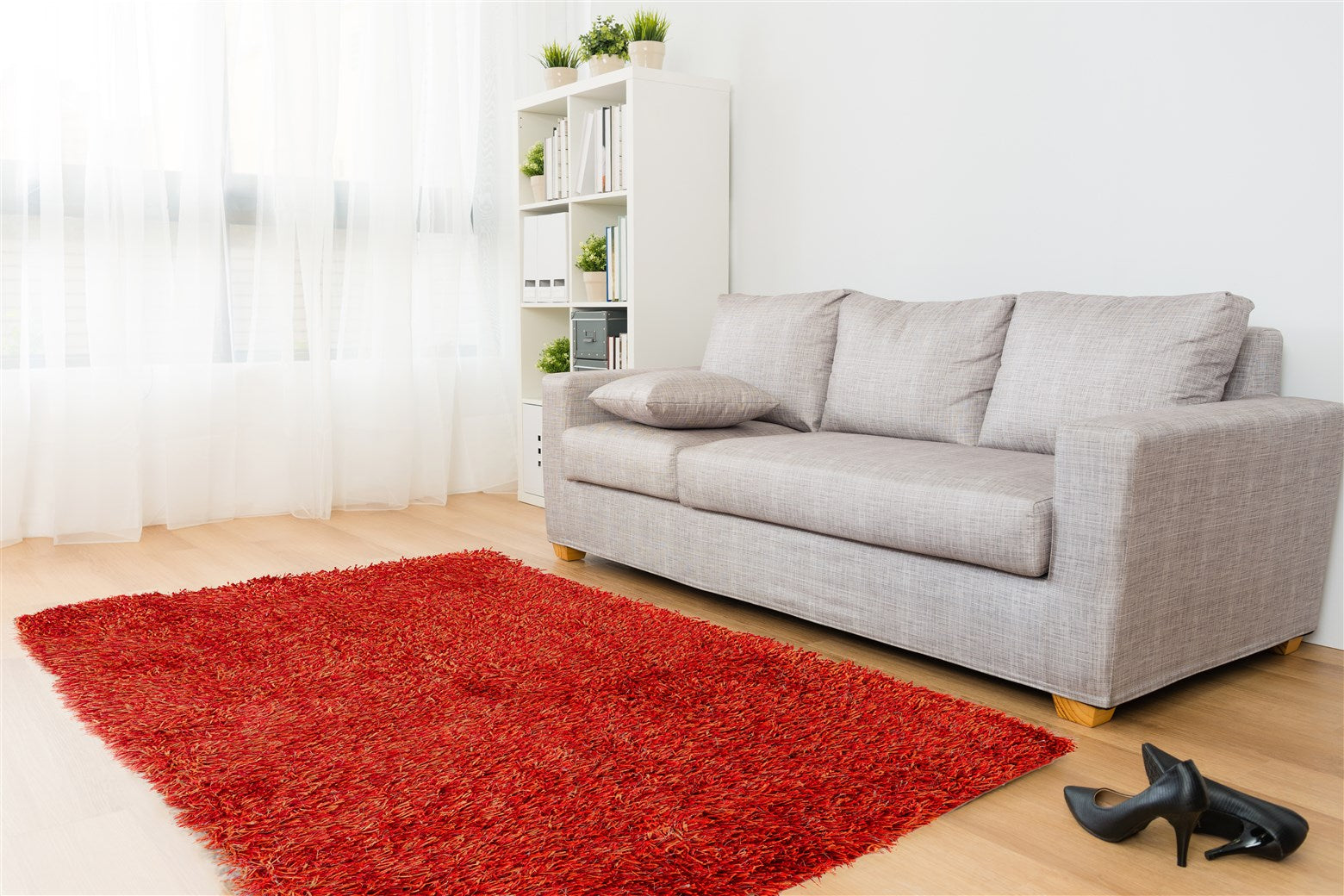 kayoom-beat-8102-orange-langflorteppich-fransiger-flor-farbintensives-design image 3
