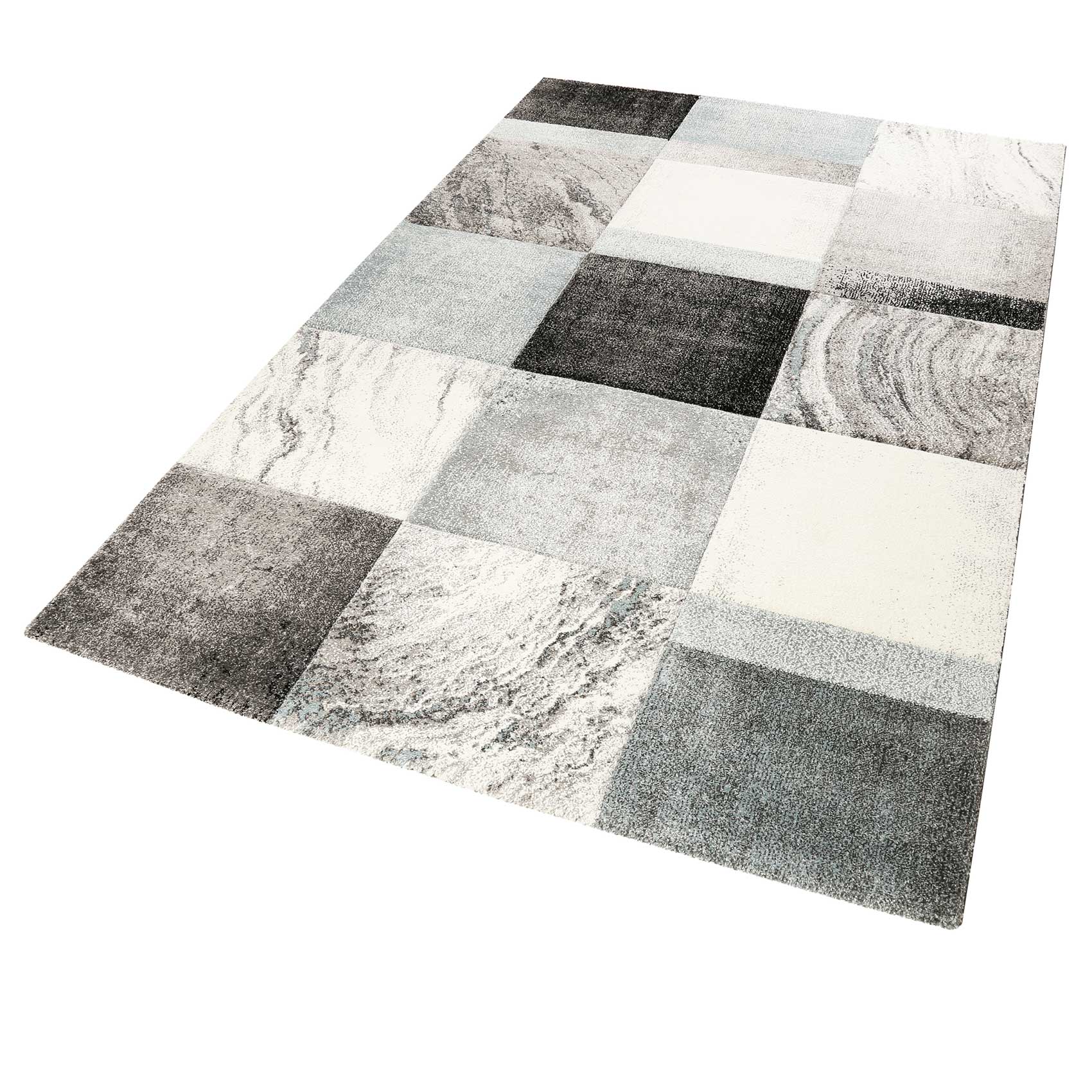 weconhome-kurzflorteppich-mirage-gewebter-teppich-in-grau-silber-blau-marmoriert image 2