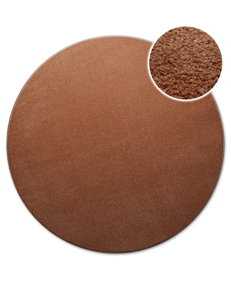 weconhome-basics-freja-kurzflorteppich-rund-ziegel-rot-terrakotta image 1