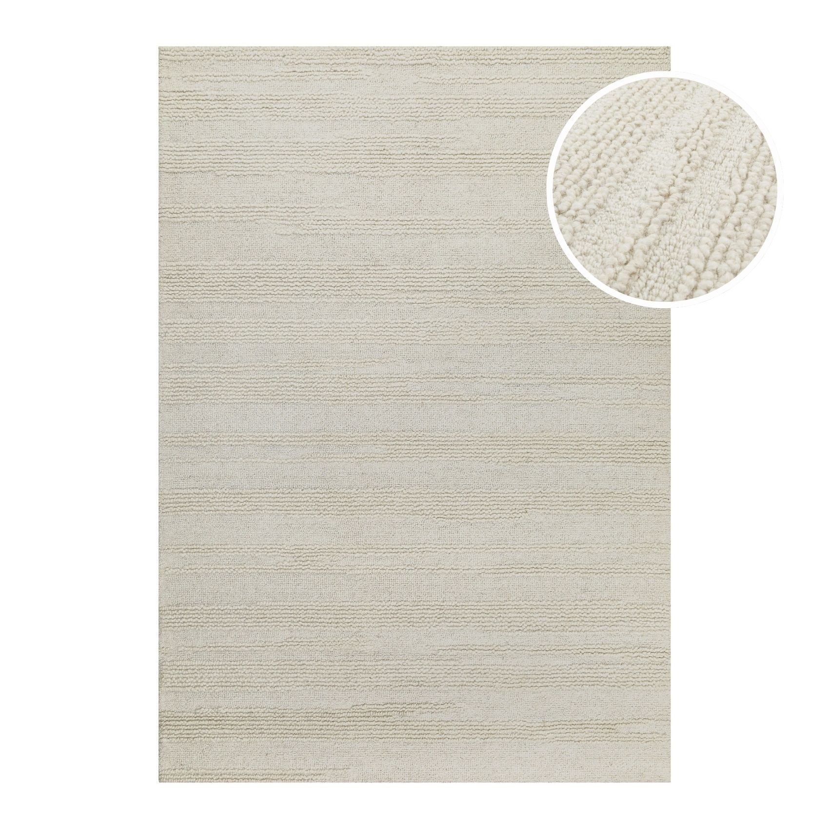 hamptons-by-weconhome-twentyseven-kurzflor-teppich-creme-wei-streifen-handgetuft image 1