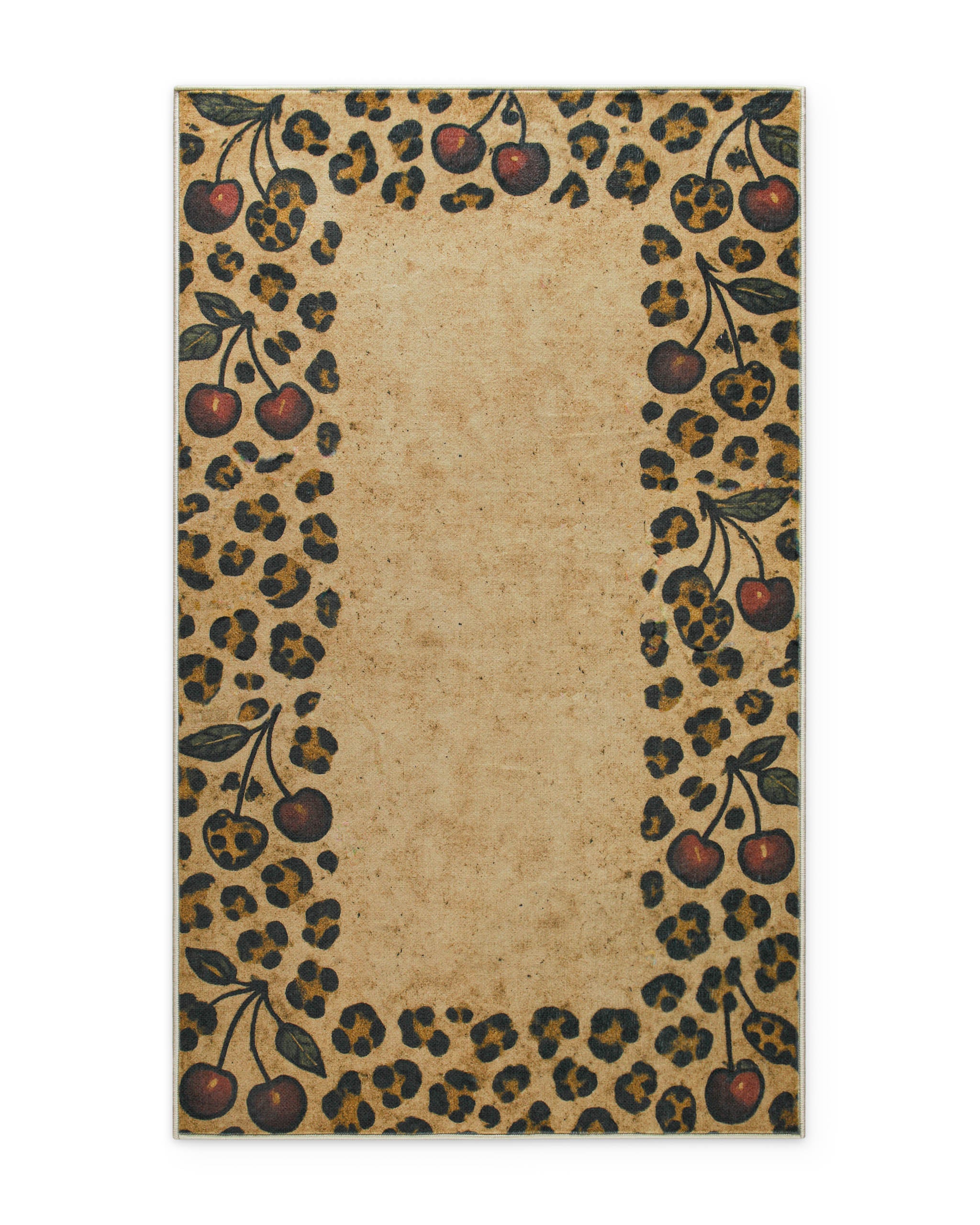 weconhome-badteppich-catwalk-sand-gelb-vintage-animal-print image 1