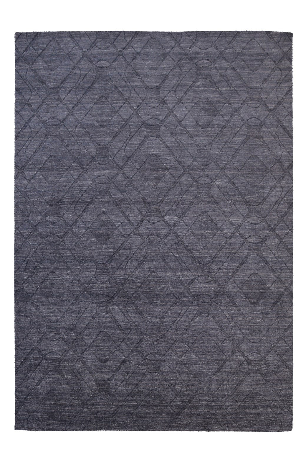 kayoom-ganges-610-wollteppich-handgekn-pft-schwarz-graues-design-dichter-flor image 1