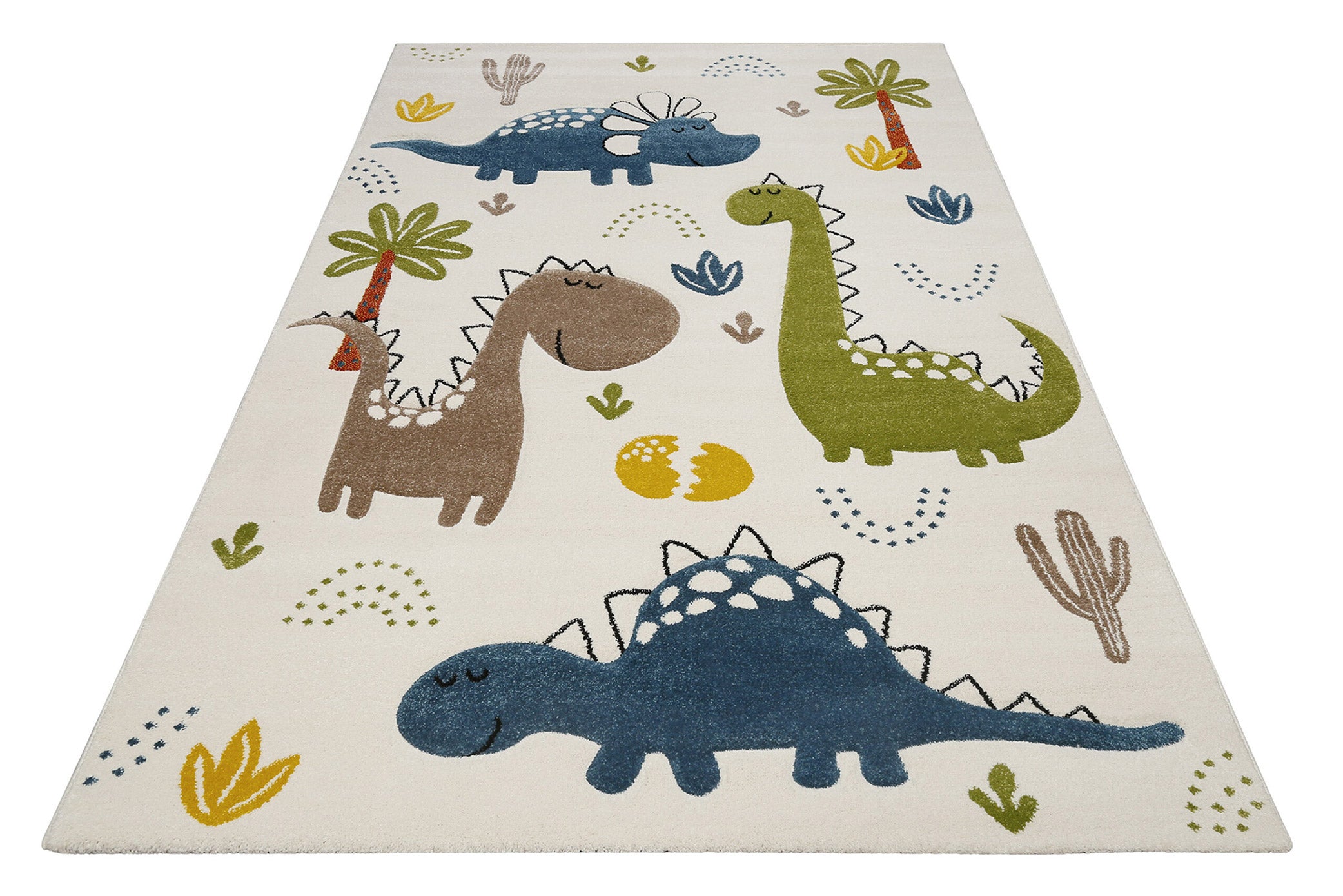 weconhome-smart-kids-kinderteppich-creme-wei-dino-friends-eckig-gewebt image 3