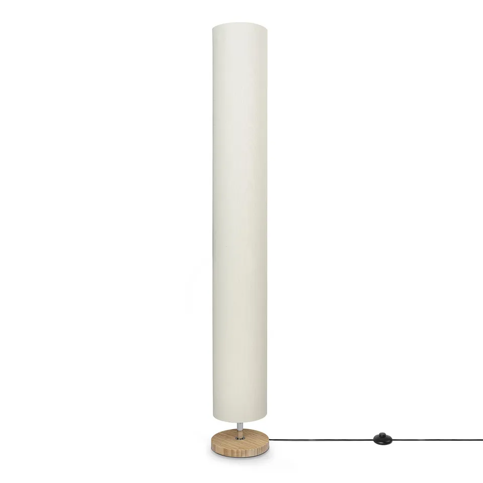 paco-home-stehleuchte-stoffschirm-e27-bambus-bodenlampe-uni image 1