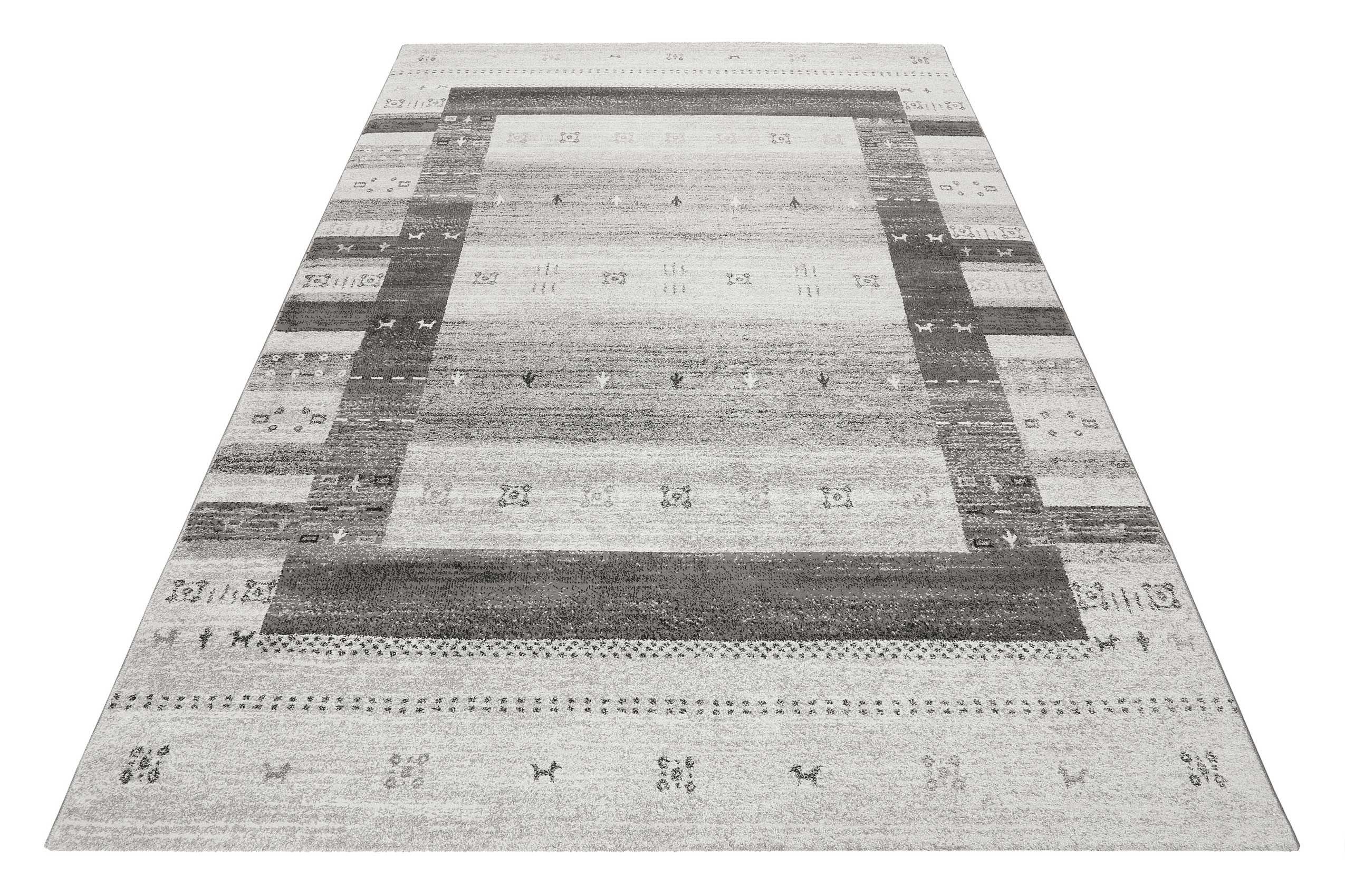 weconhome-kurzflor-teppich-igor-grau-silber-eckig-gewebt image 2