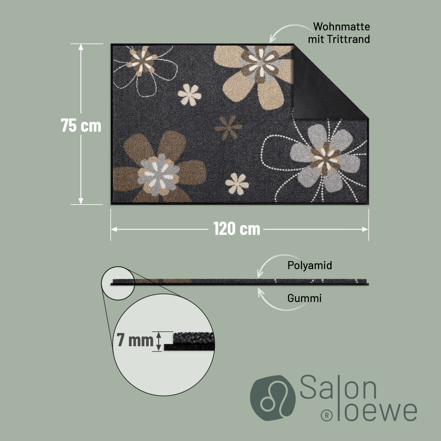 salonloewe-florentina-teppich-75-x-120-cm-florales-design-braun-beige image 4