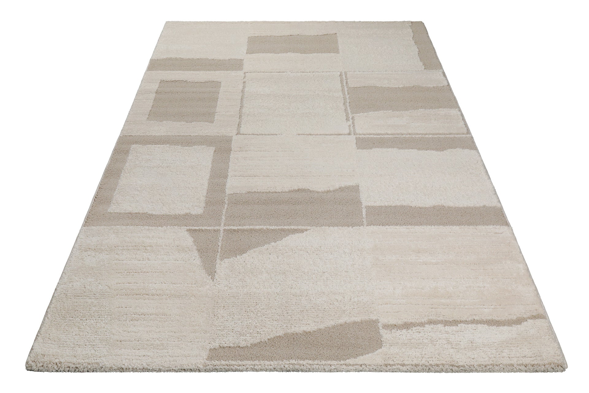 weconhome-ingvar-kurzflor-teppich-creme-beige-karo image 3