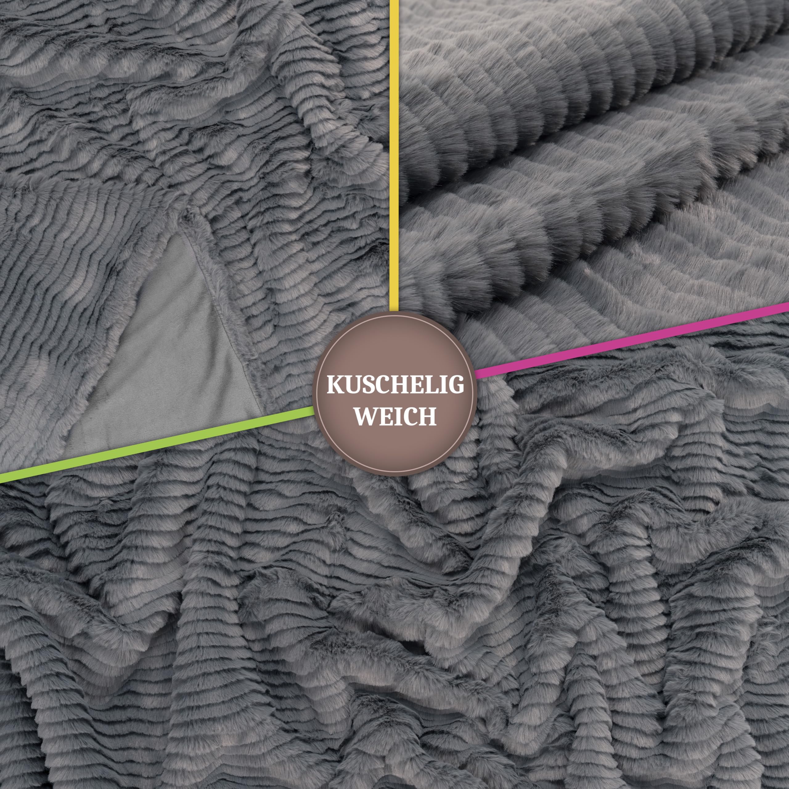 paco-home-kuscheldecke-wellenmuster-200x240cm-anthrazit image 3