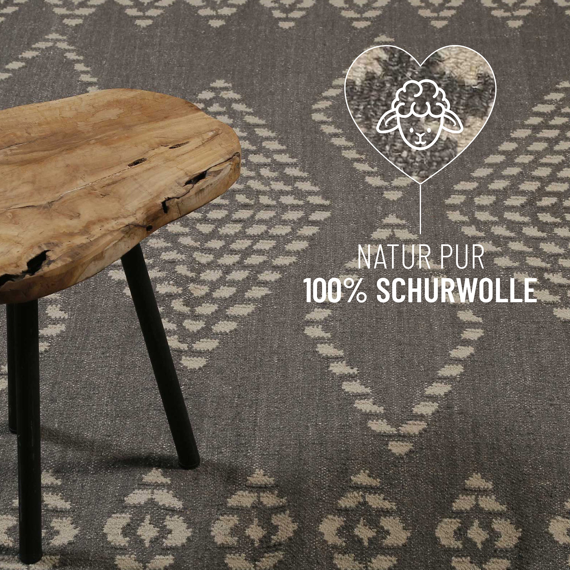weconhome-green-looop-kelim-teppich-belmont-dunkelgrau-100-wolle-handgewebt-80x1 image 6