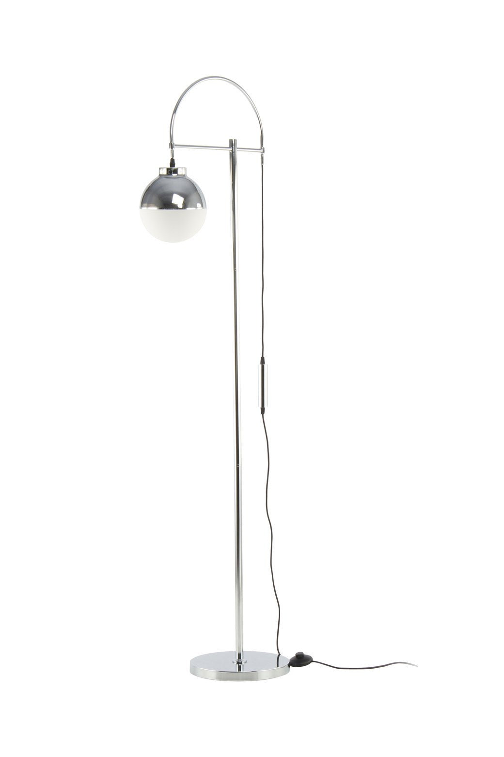 kayoom-stehlampe-lavina-125-kugelf-rmiger-glasschirm-metallgestell-glamour-ses-d image 3
