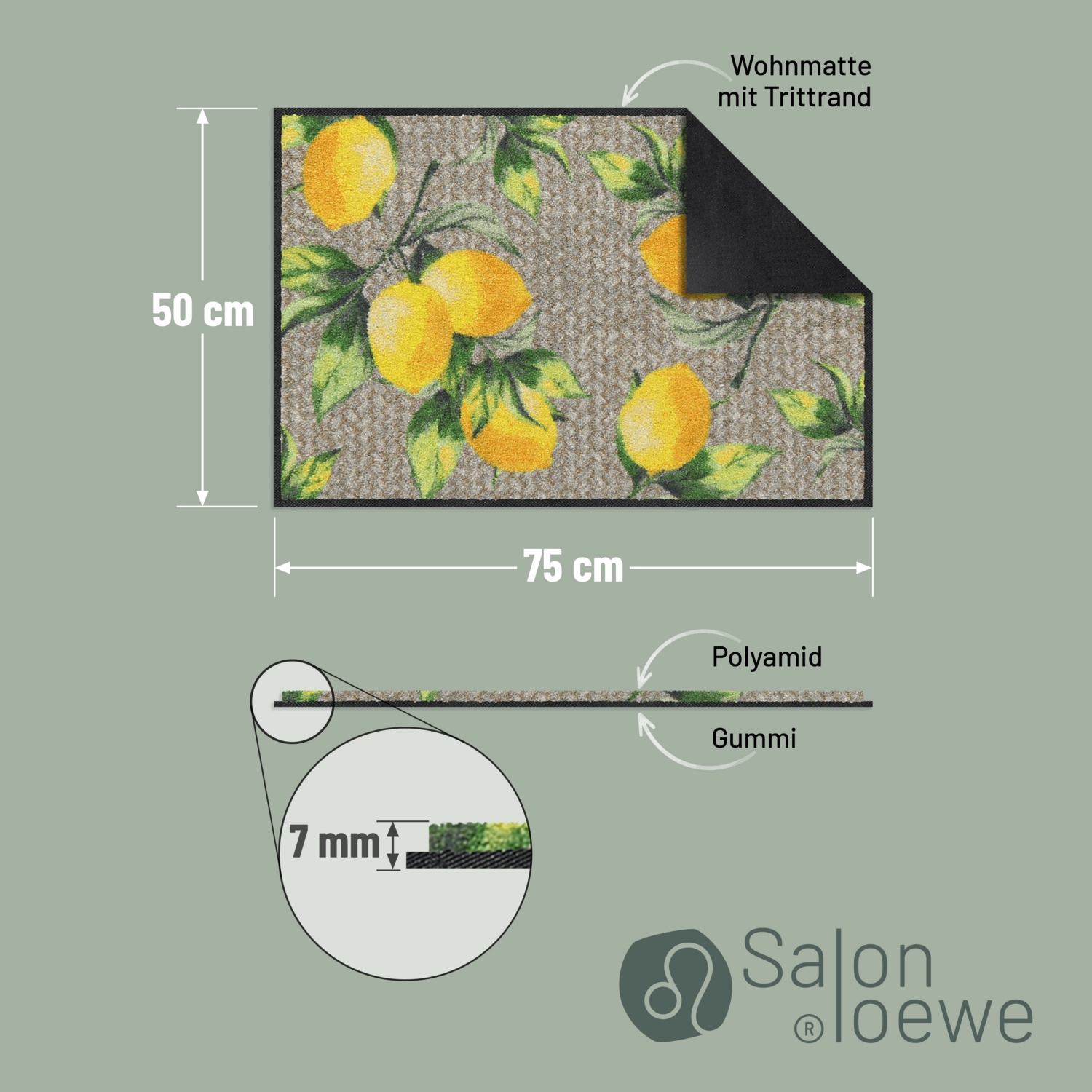 salonloewe-lemons-pure-halbrund-50-x-75-cm-zitronen-design-polyamid-rutschfest image 4