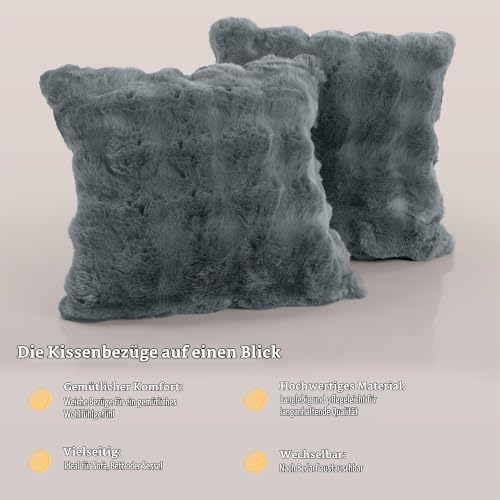 paco-home-boho-kissenbezug-2er-set-anthrazit-flauschig-waschbar image 8