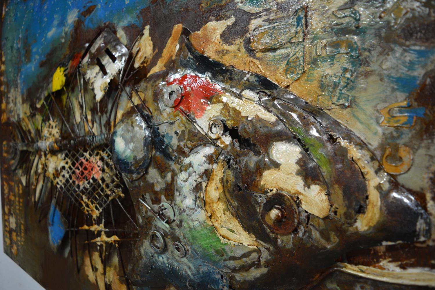 kayoom-metall-wandbild-fisch-120-cm-x-80-cm-3d-effekt-handgefertigtes-kunstwerk image 3