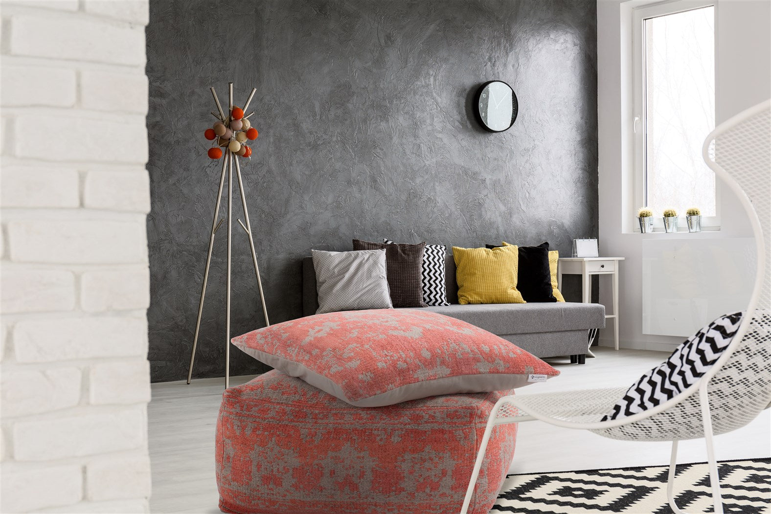 kayoom-morrison-paramount-310-pouf-sitzkissen-set-2-teilig-retro-design image 2