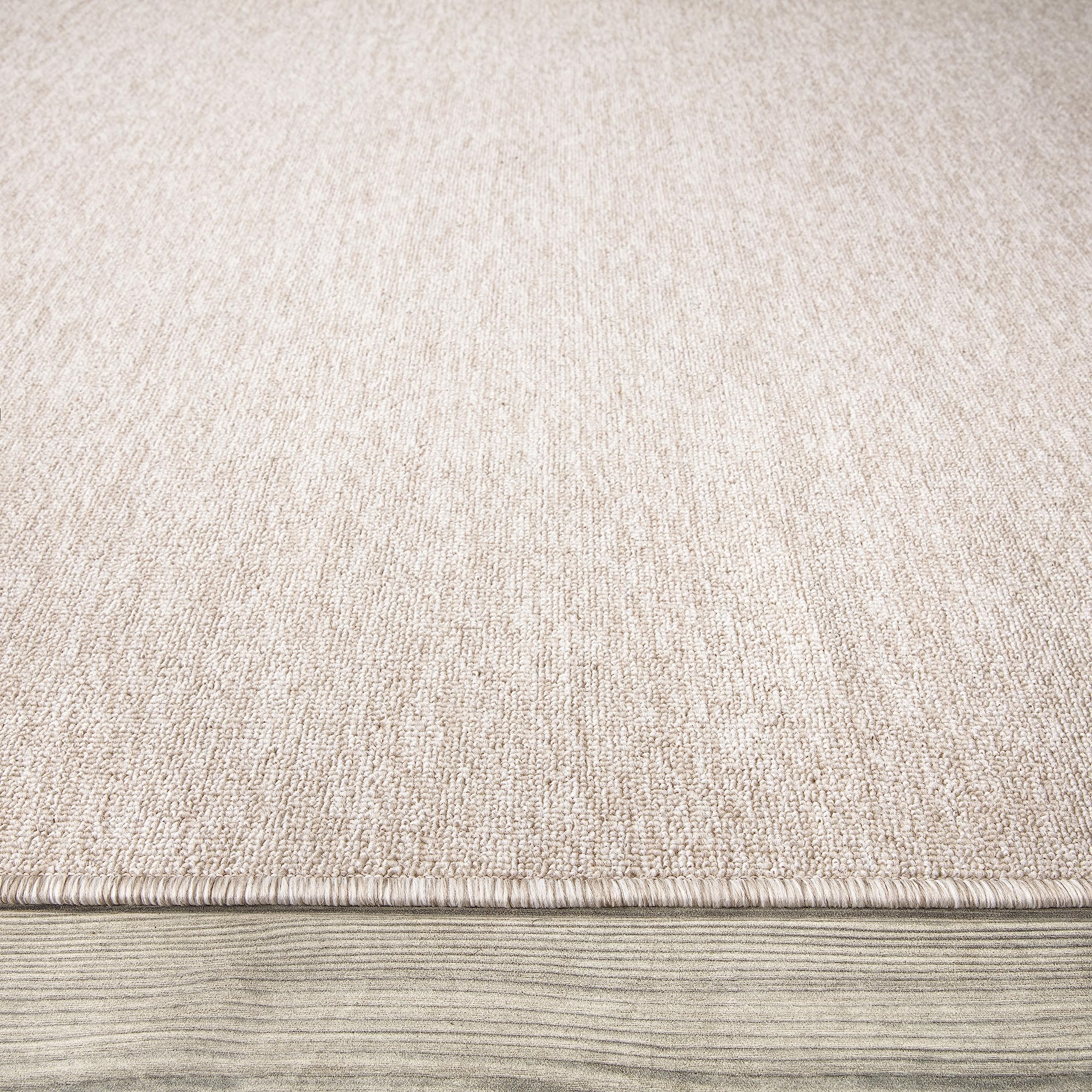 paco-home-style-kurzflor-teppich-160x220-cm-creme-waschbar image 2