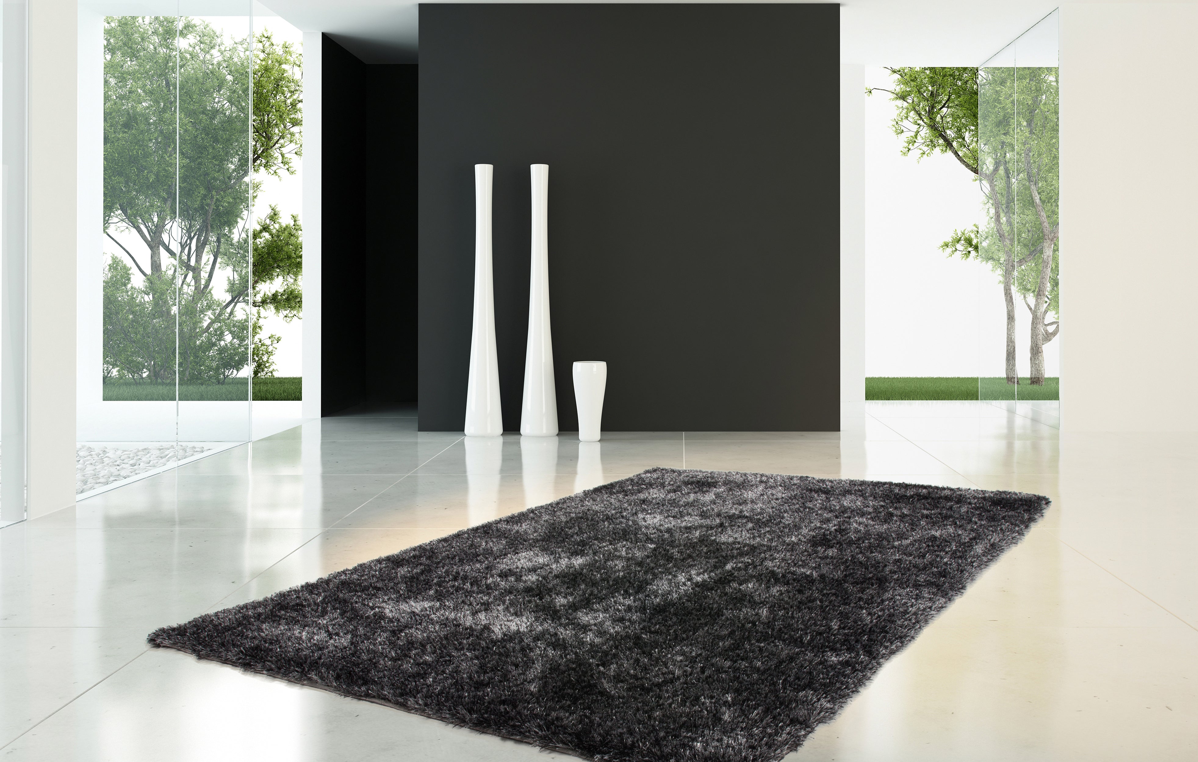 kayoom-diamond-725-hochflorteppich-handgefertigter-shaggy-in-anthrazit-weicher-f image 3