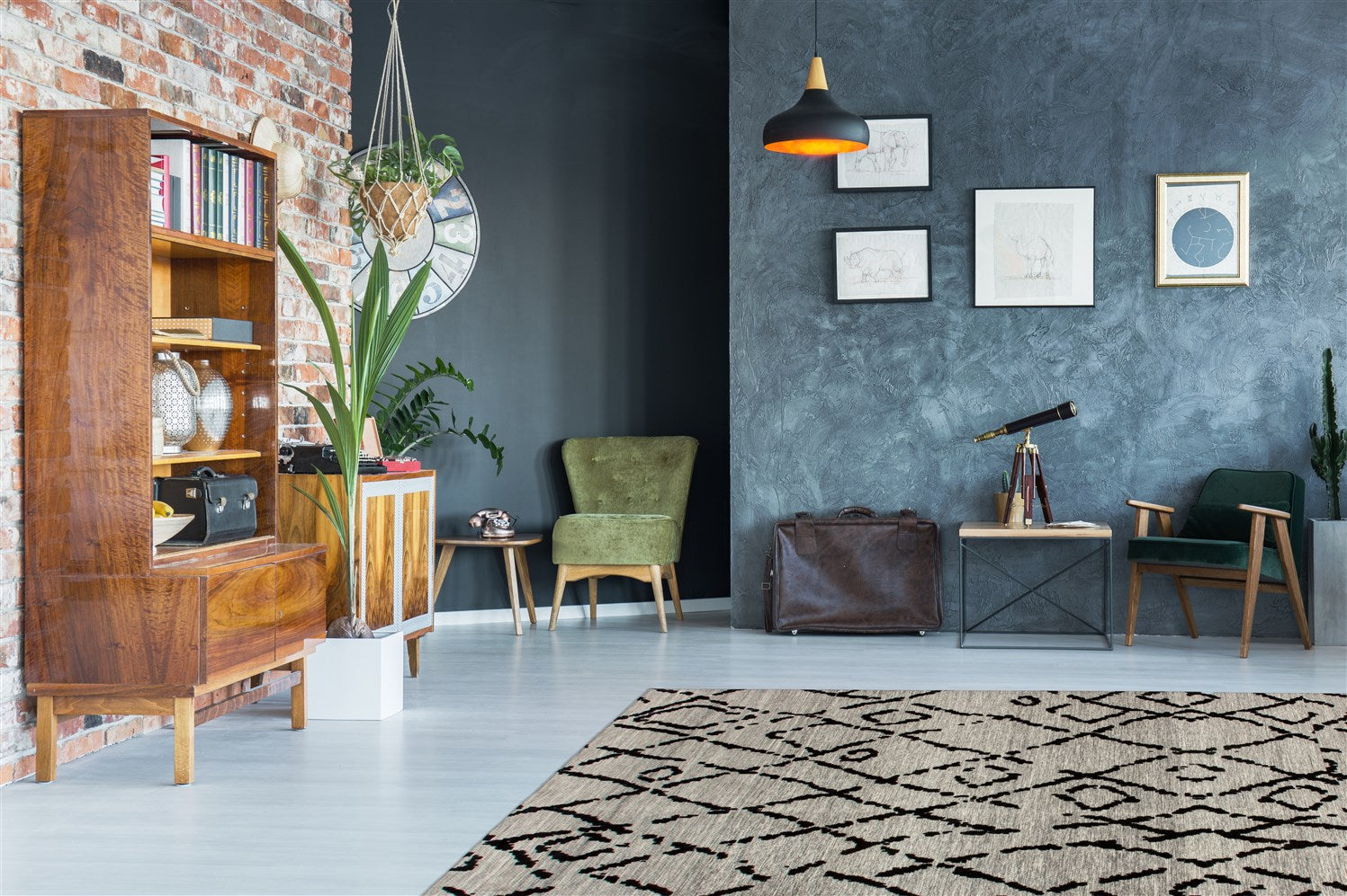 kayoom-river-110-flachflorteppich-jacquard-gewebt-vintage-design-weicher-flor image 3